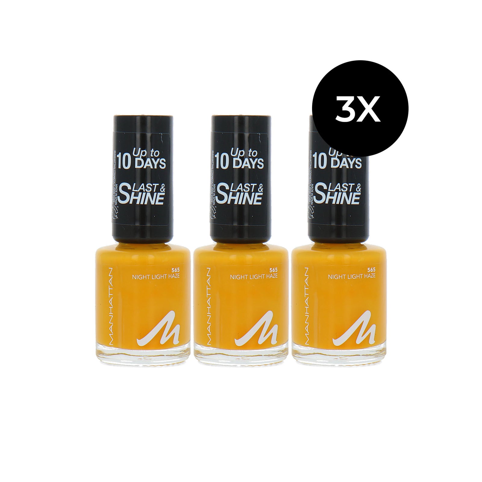 Manhattan Last & Shine Nagellak - 565 Night Light Haze (set van 3)