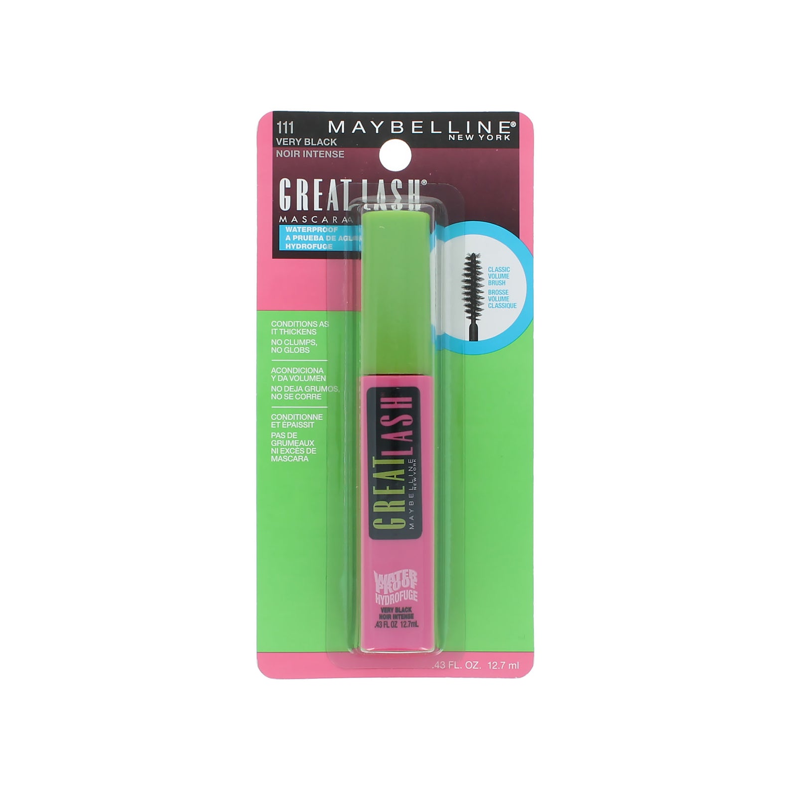 Maybelline Great Lash Waterproof Mascara - 111 Very Black