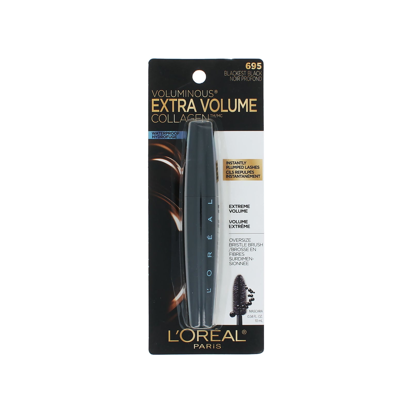 L'Oréal Voluminous Extra Volume Collagen Waterproof Mascara - 695 Blackest Black