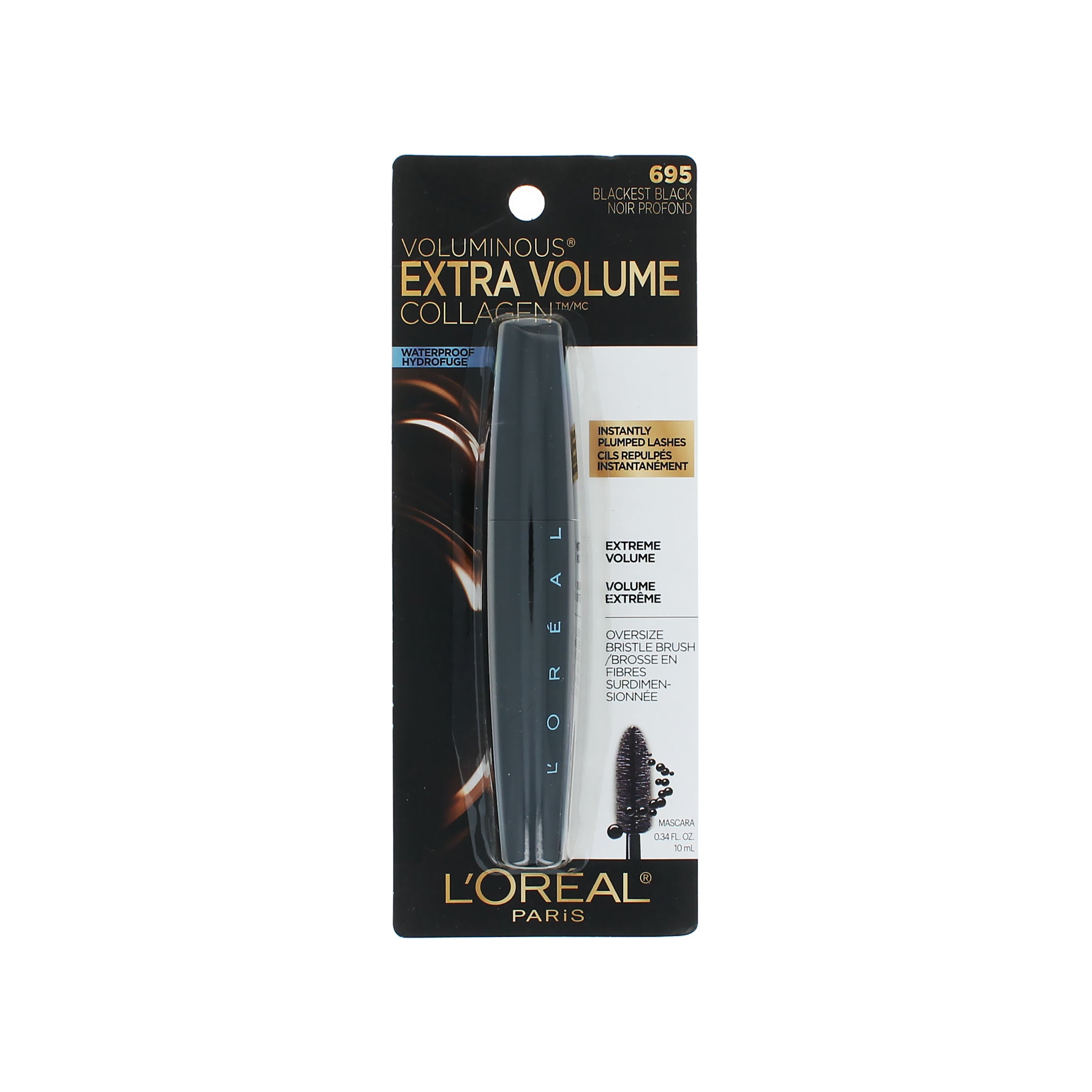L'Oréal Voluminous Extra Volume Collagen Waterproof Mascara - 695 Blackest Black