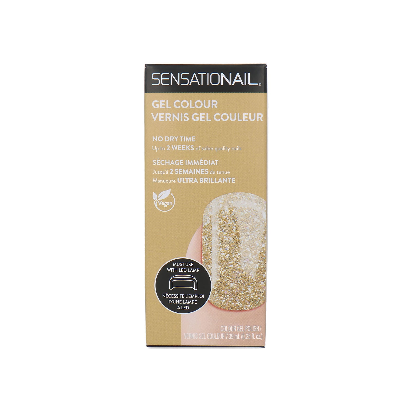 Sensationail Gel Color Nagellak - 71739 Gold Glitter