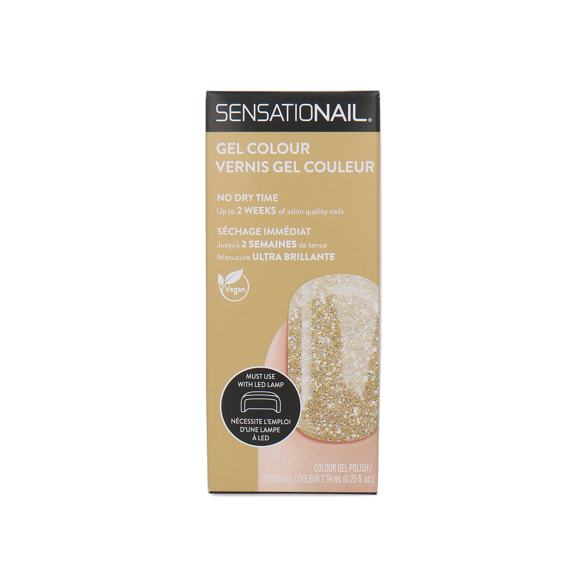 Sensationail Gel Color Nagellak - 71739 Gold Glitter