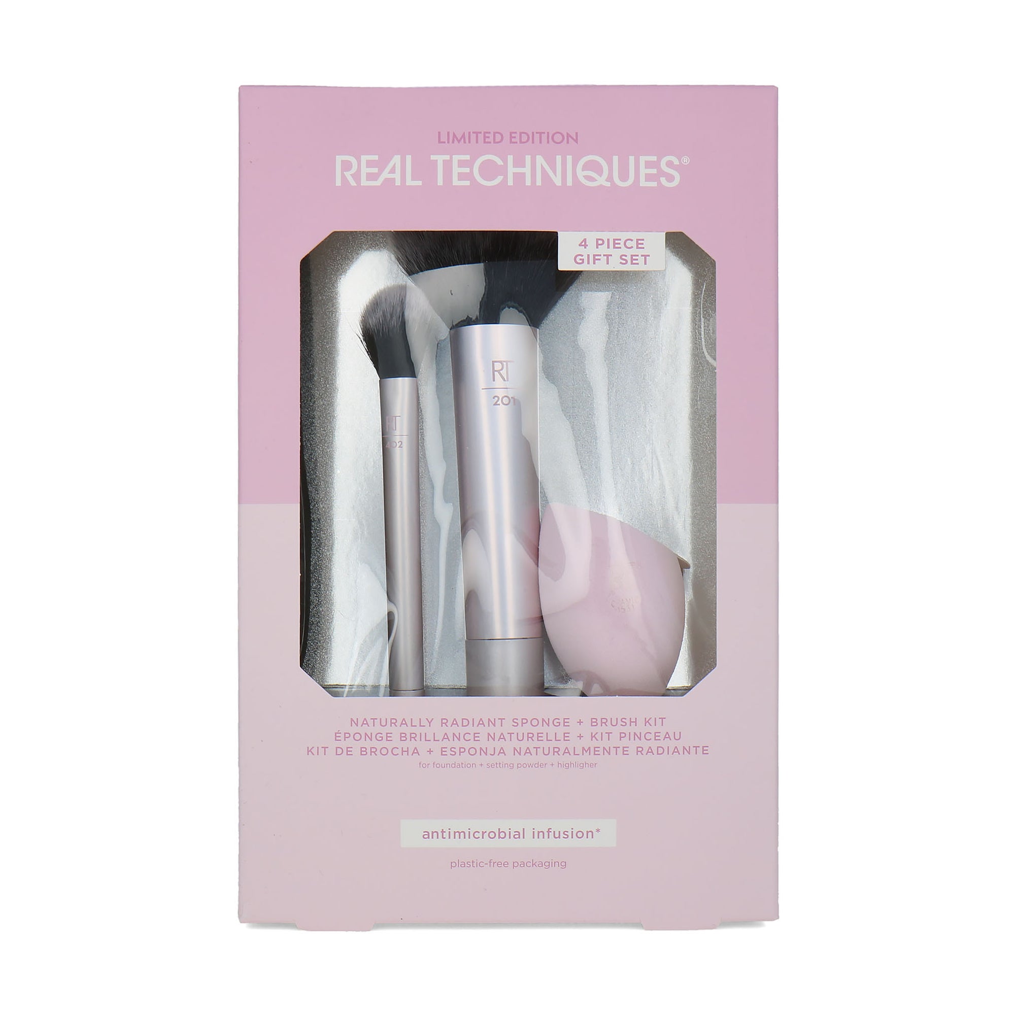 Real Techniques Naturally Radiant Sponge + Brush Kit - Limited Edition