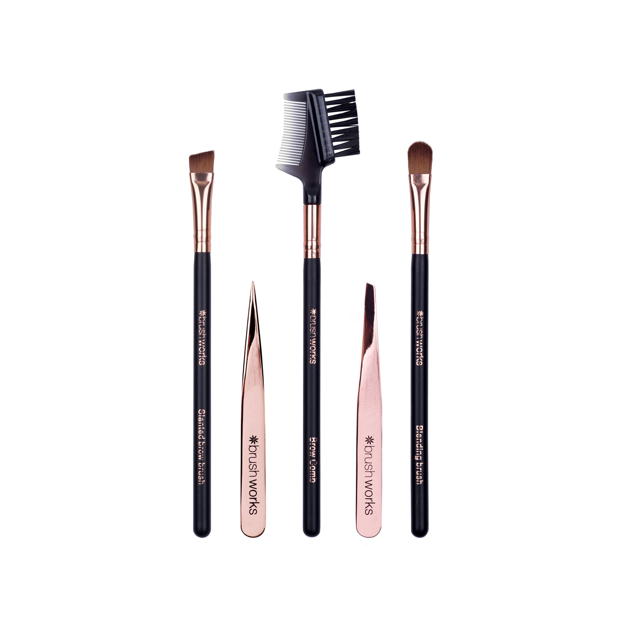 Brushworks HD Luxury Brow Set - Rose Gold