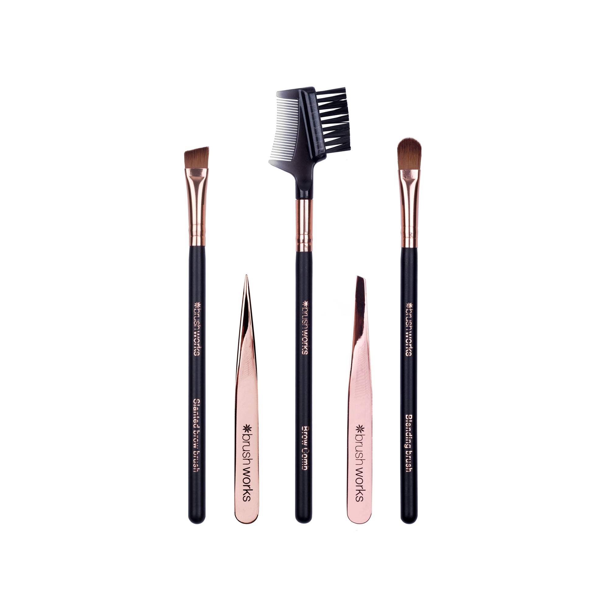 Brushworks HD Luxury Brow Set - Rose Gold