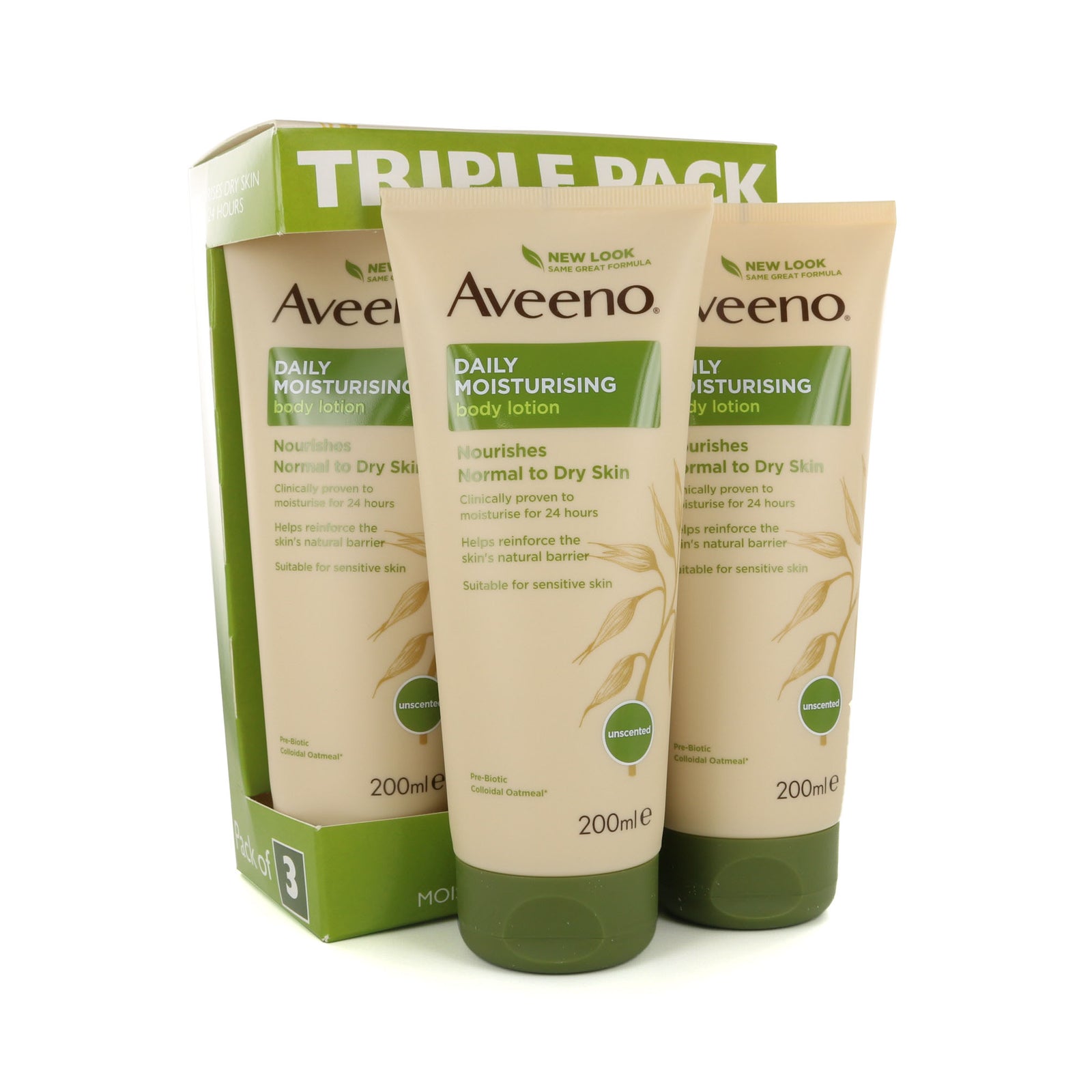 Aveeno Daily Moisturising Lotion Triple Pack - 3 x 200 ml (voor normale tot droge huid)