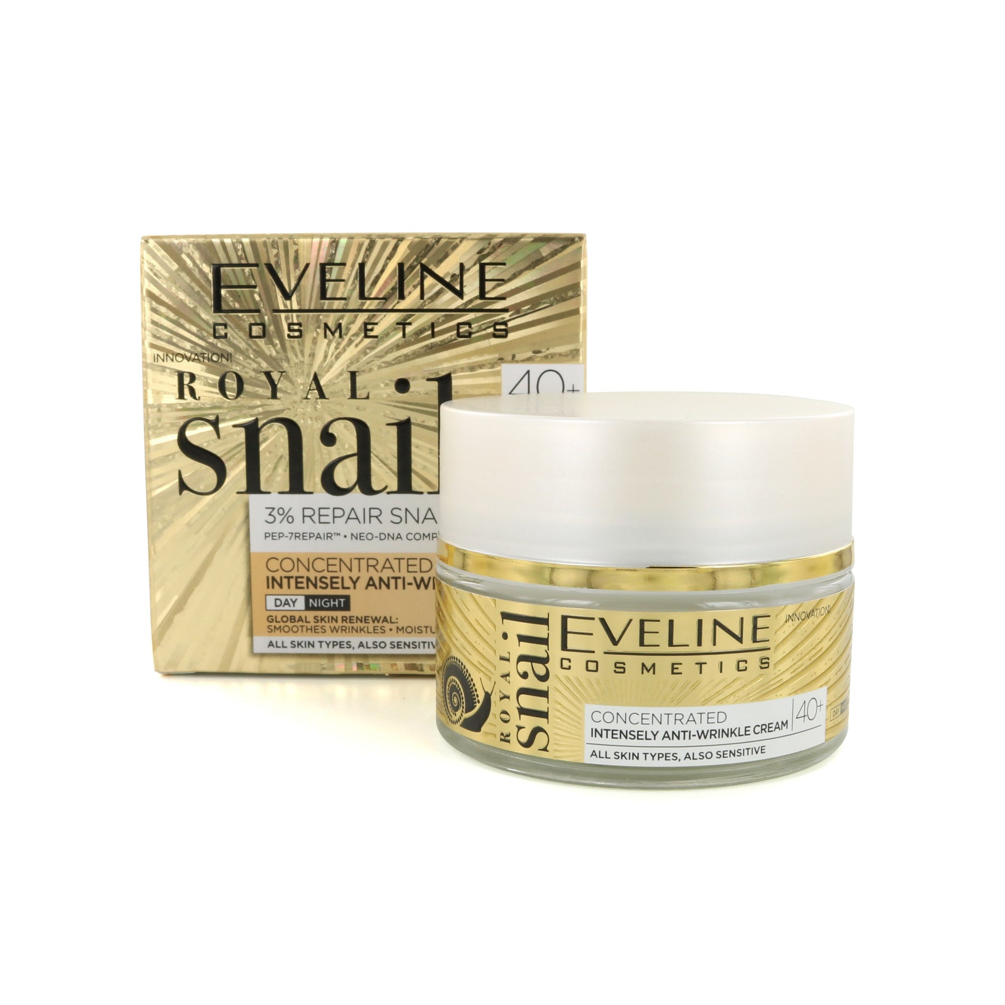 Eveline Royal Snail Concentrated Actively Smoothing Cream - Day and Night 40+ - 50 ml