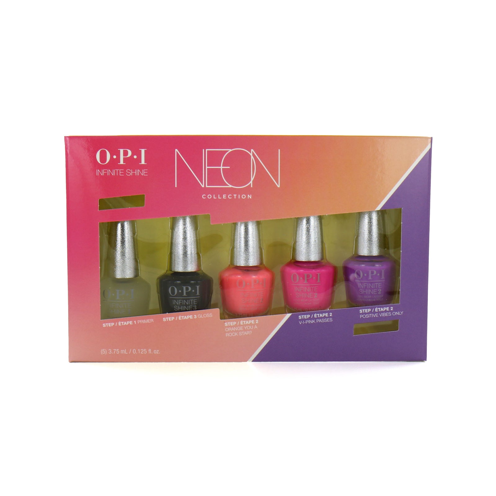 O.P.I Infinite Shine Neon Collection Mini Nailpolish Cadeauset - 5 x 3.75 ml