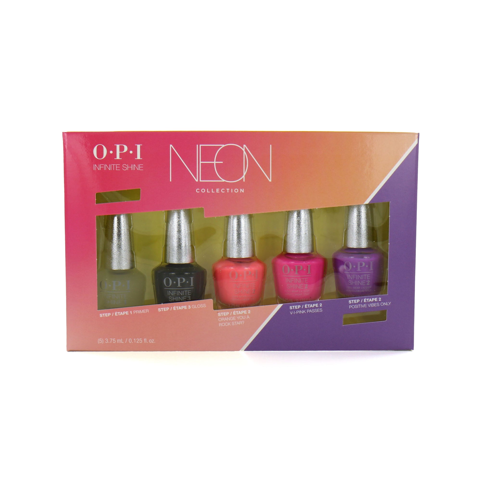 O.P.I Infinite Shine Neon Collection Mini Nailpolish Cadeauset - 5 x 3.75 ml