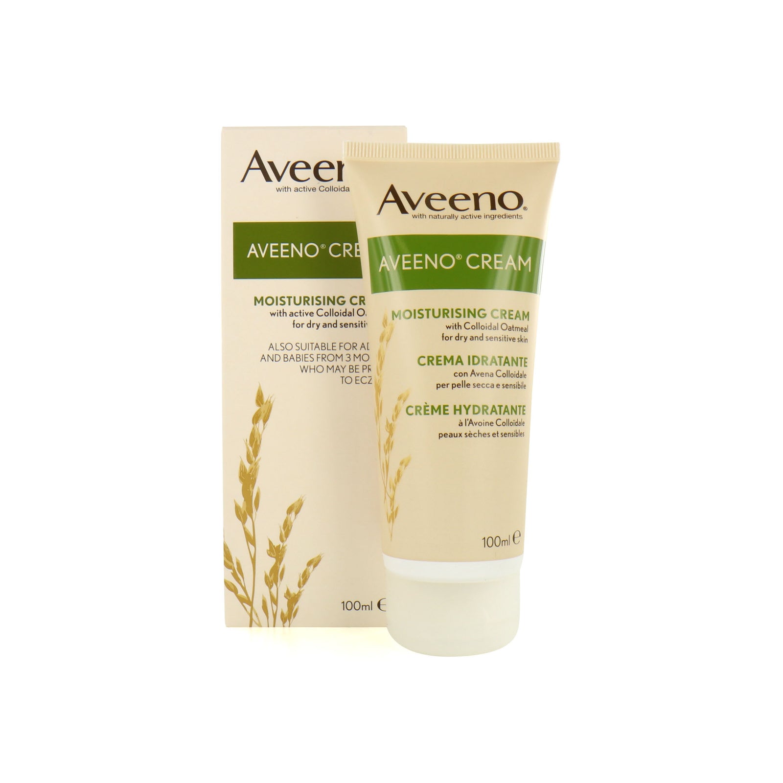Aveeno Moisturising Cream - 100 ml (voor droge en gevoelige Huid)