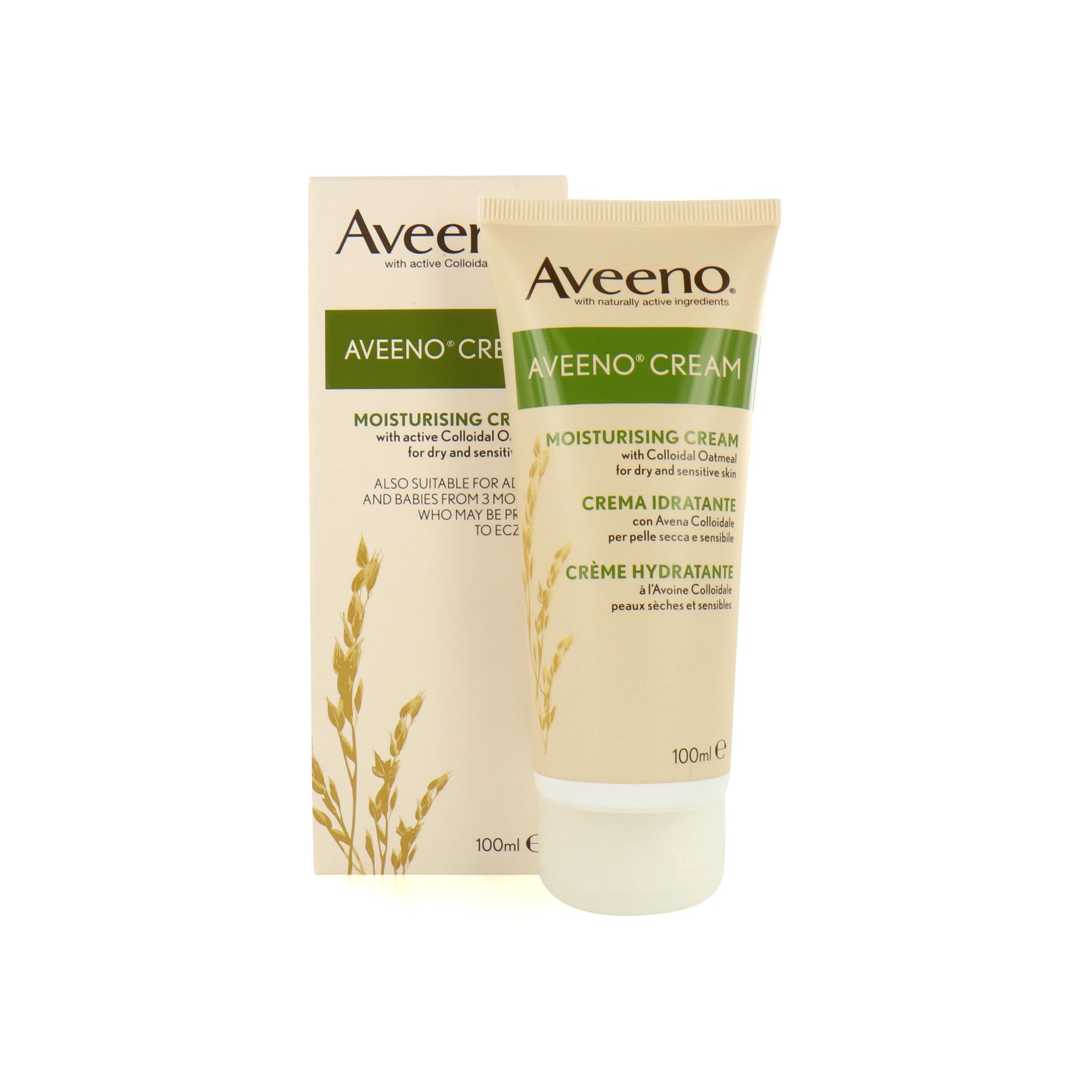Aveeno Moisturising Cream - 100 ml (voor droge en gevoelige Huid)