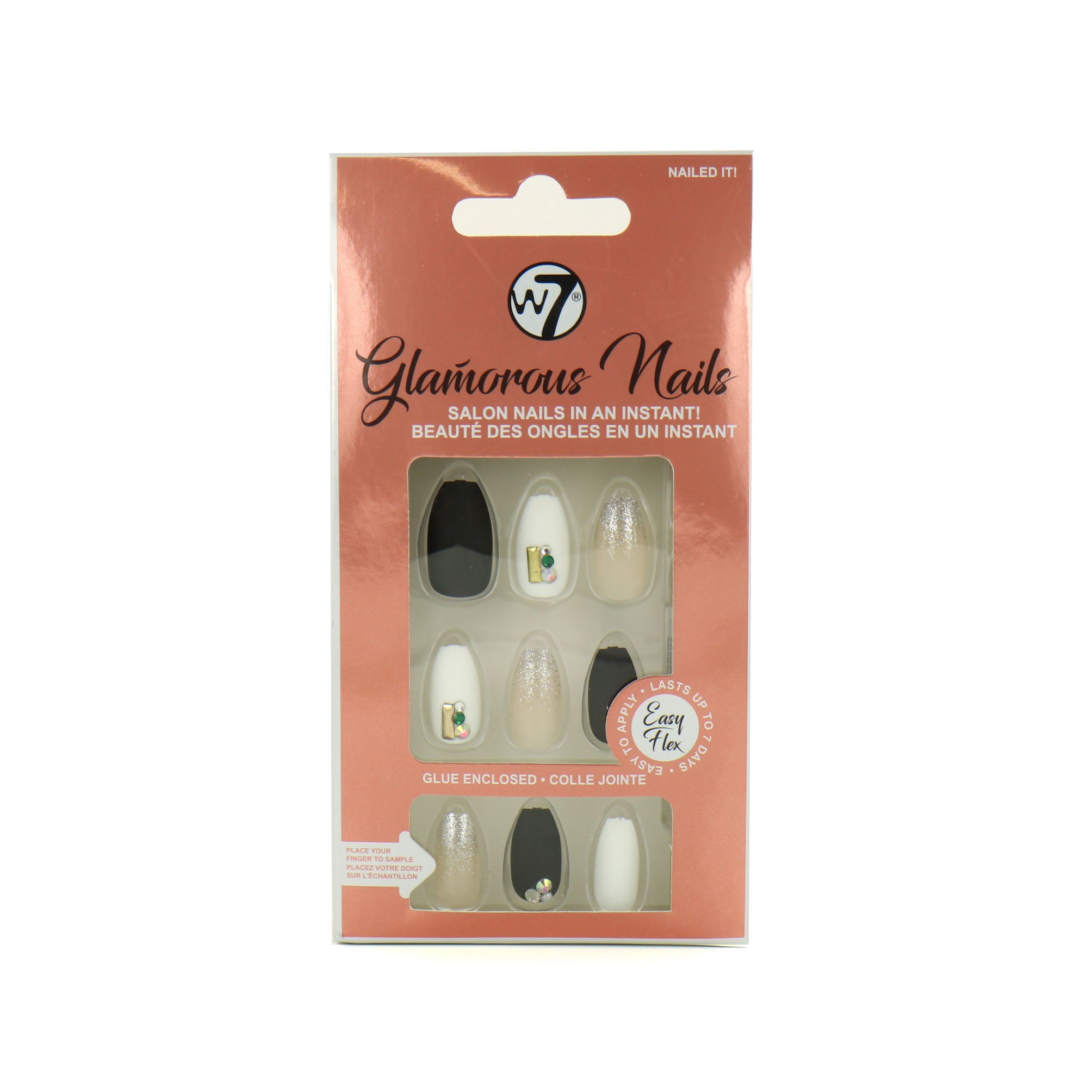 W7 Glamorous Nails - Nailed It! (met nagellijm)