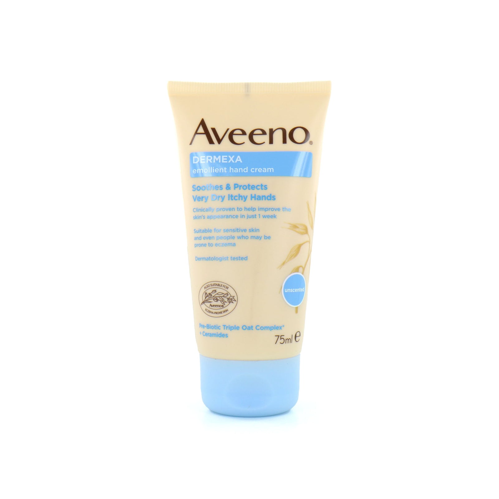 Aveeno Dermexa Emollient Hand Cream - 75 ml (voor droge en jeukende huid)