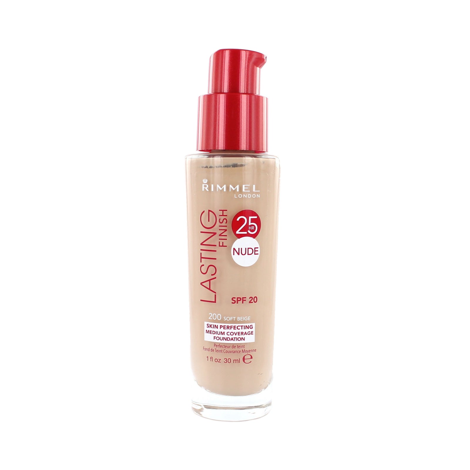 Rimmel Lasting Finish 25 HR Nude Foundation - 200 Soft Beige
