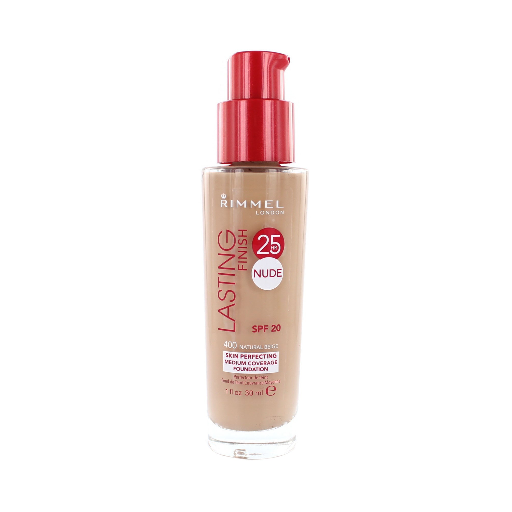 Rimmel Lasting Finish 25 HR Nude Foundation - 400 Natural Beige