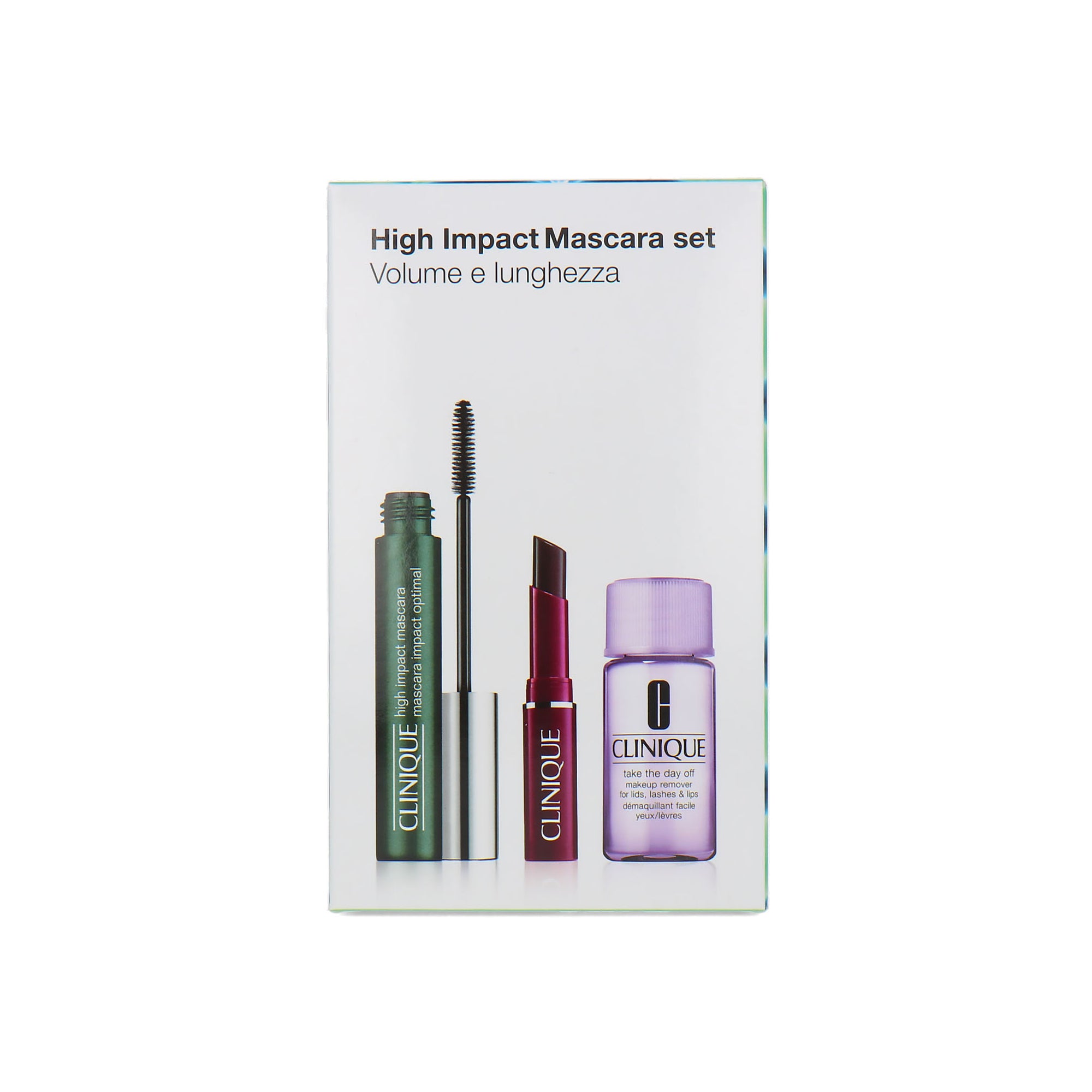 Clinique High Impact Set - Mascara & Lipstick + Makeup Remover