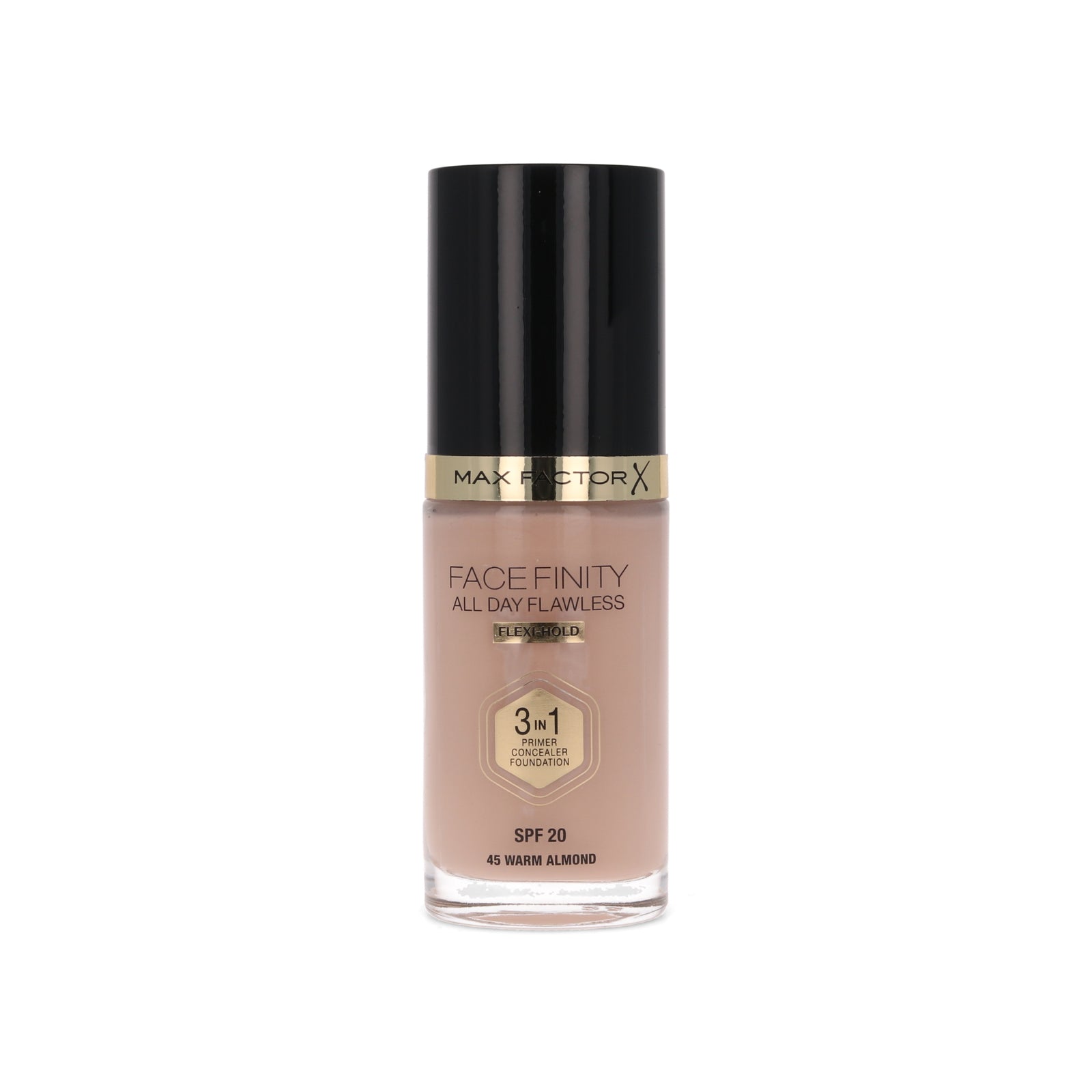 Max Factor Facefinity All Day Flawless 3 in 1 Flexi Hold Foundation - 45 Warm Almond