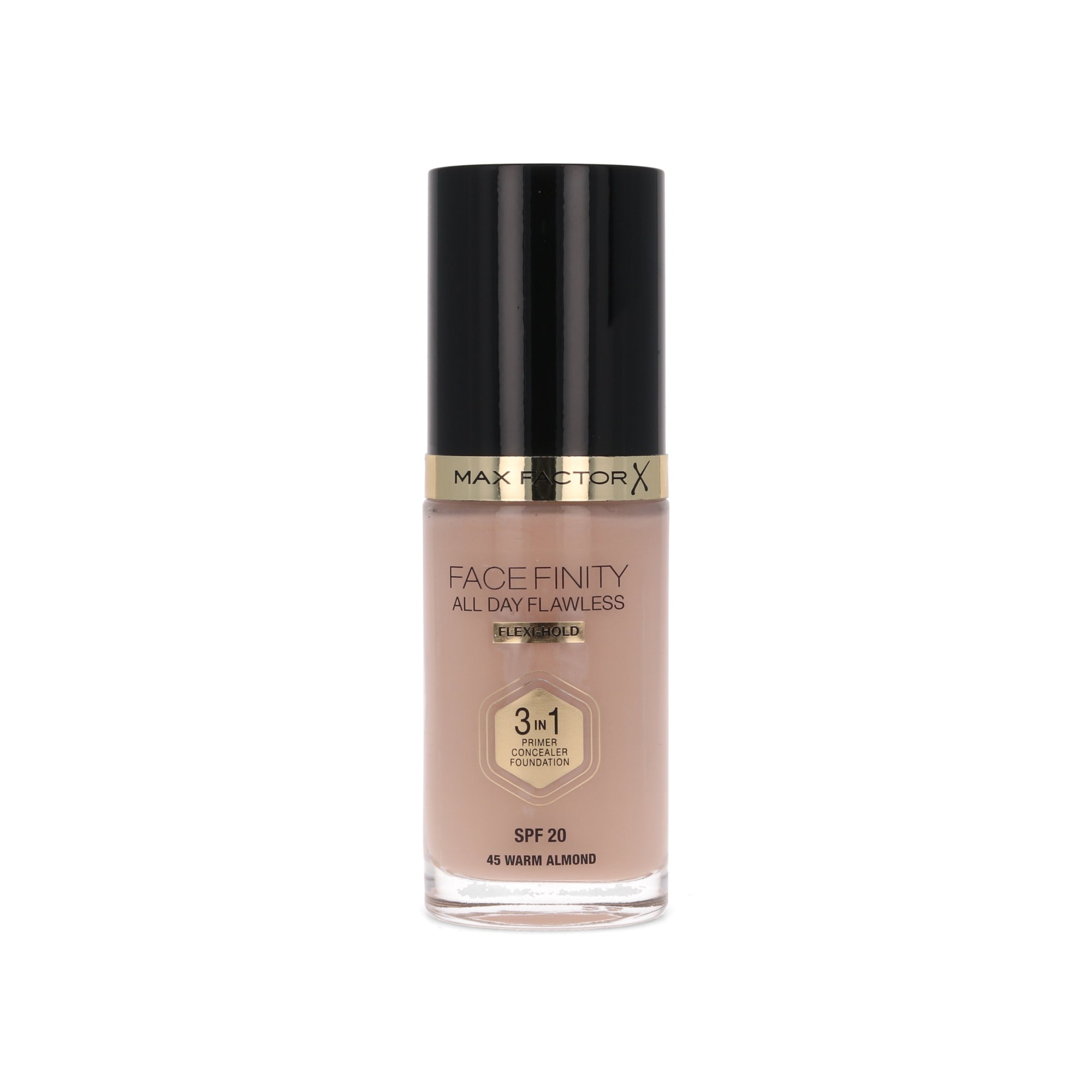 Max Factor Facefinity All Day Flawless 3 in 1 Flexi Hold Foundation - 45 Warm Almond