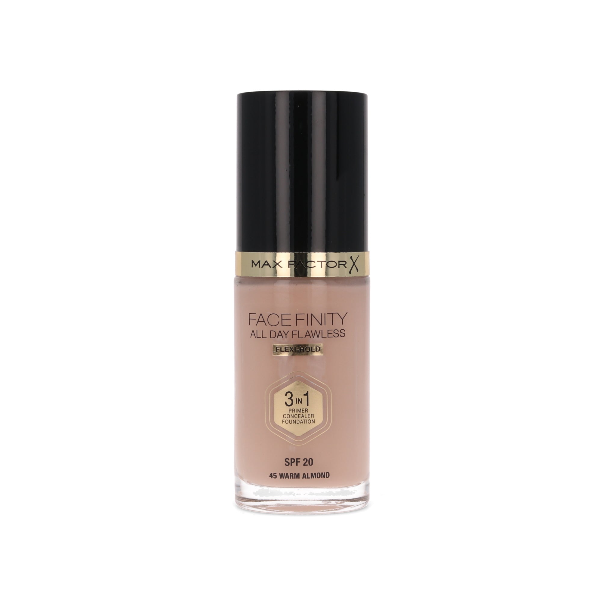 Max Factor Facefinity All Day Flawless 3 in 1 Flexi Hold Foundation - 45 Warm Almond