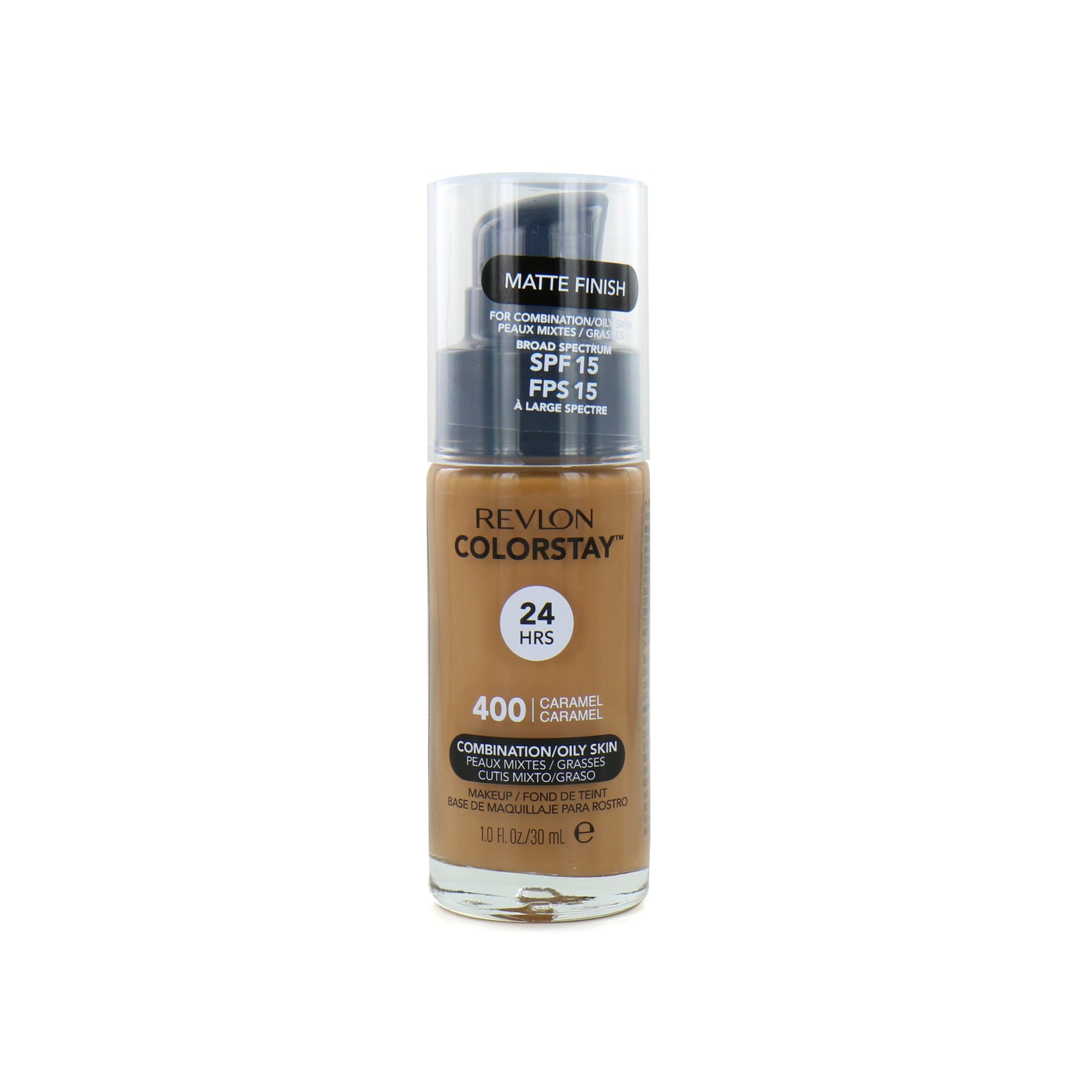 Revlon Colorstay Matte Finish Foundation With Pump - 400 Caramel (Oily Skin)