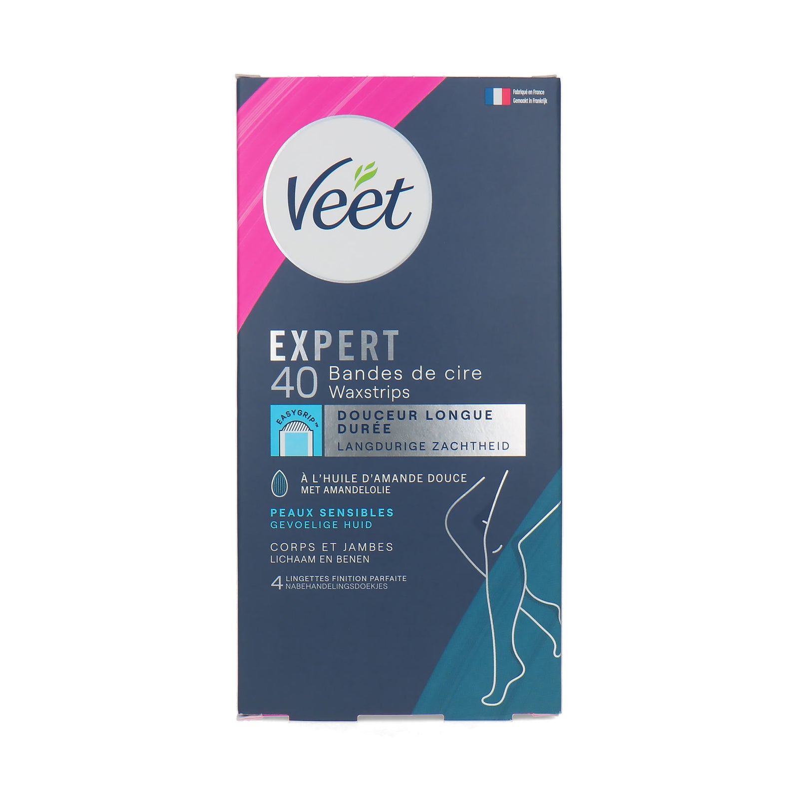 Veet Expert 40 Wachsstreifen Körper & Beine (für empfindliche Haut)