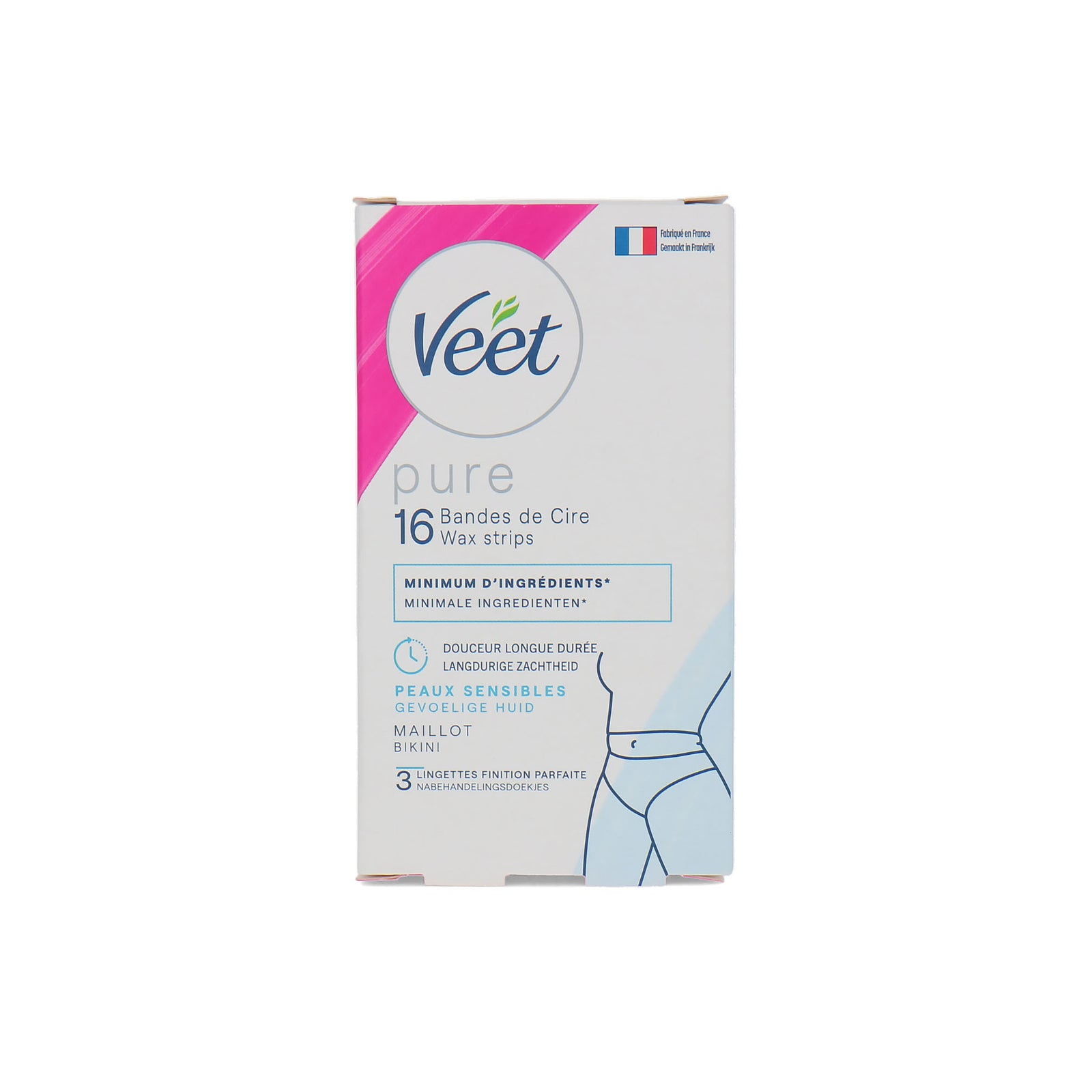 Veet Pure 16 Wax Strips - Bikini (Für empfindliche Haut)
