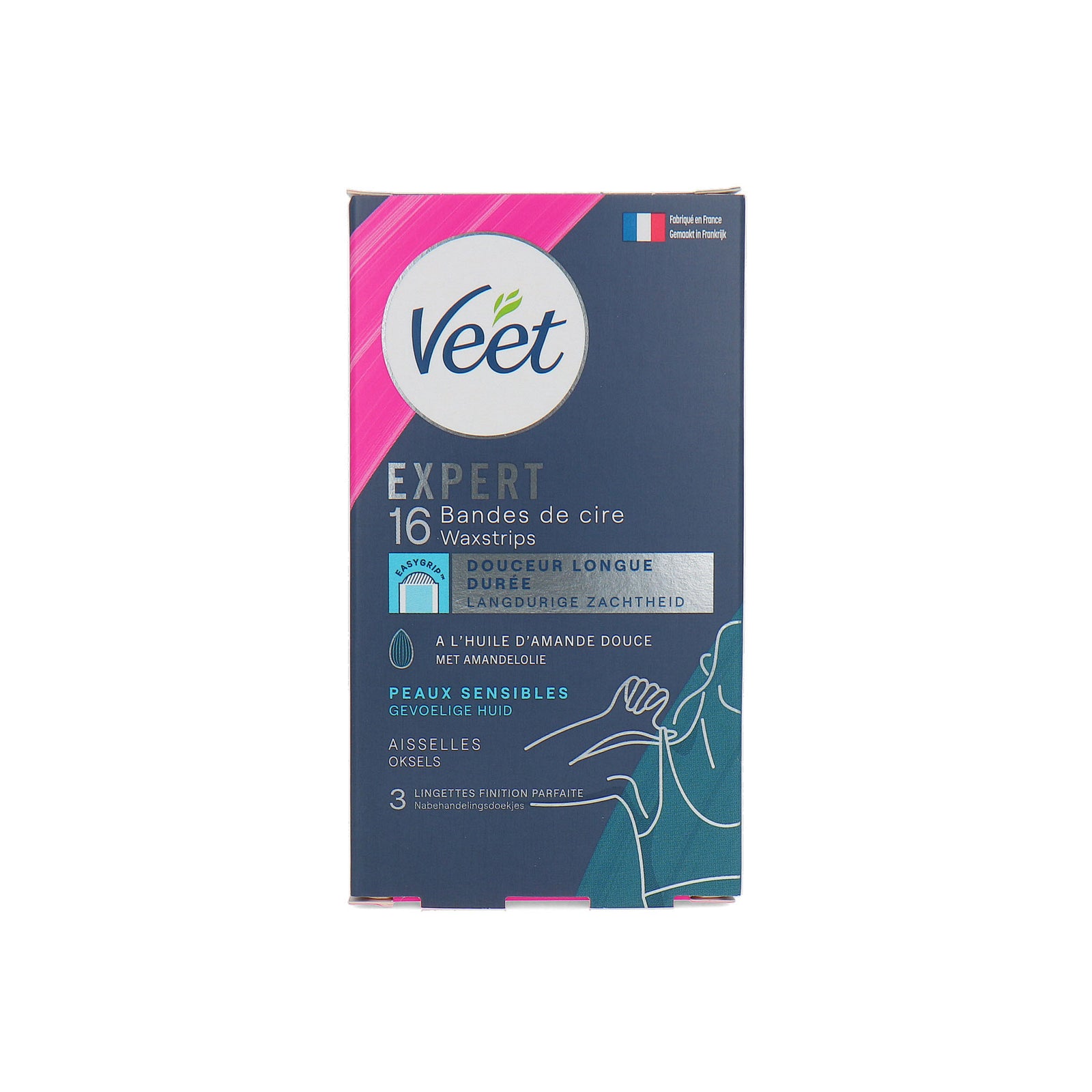 Veet Expert 16 Wachsstreifen Achseln (für empfindliche Haut)
