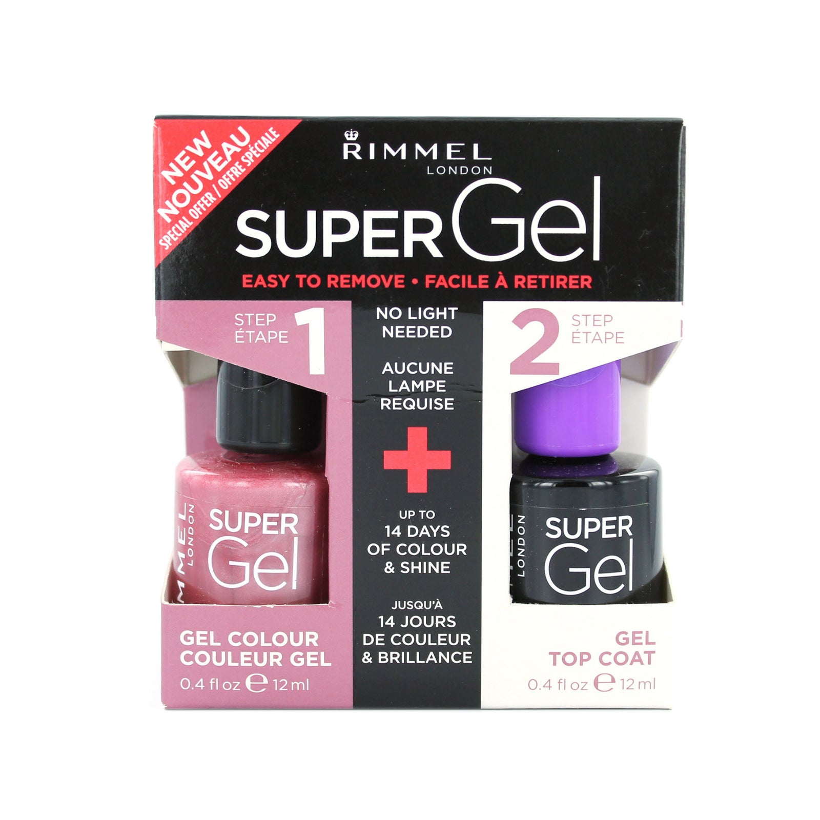 Rimmel Super Gel Duo Nagellak - 023 Grape Sorbet + Topcoat