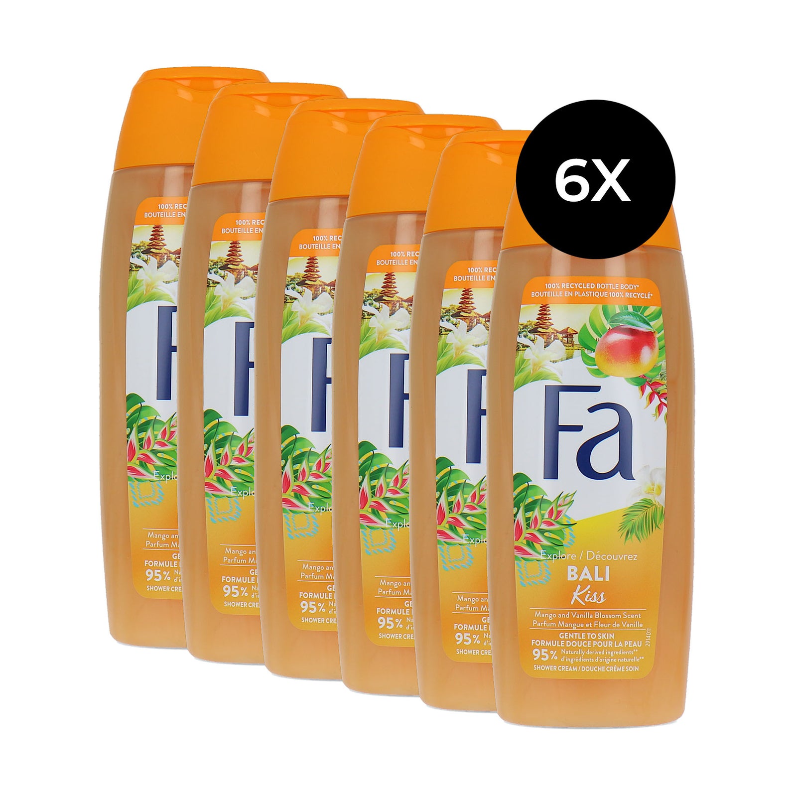 Fa Explore Bali Kiss Shower Cream - 6 x 250 ml