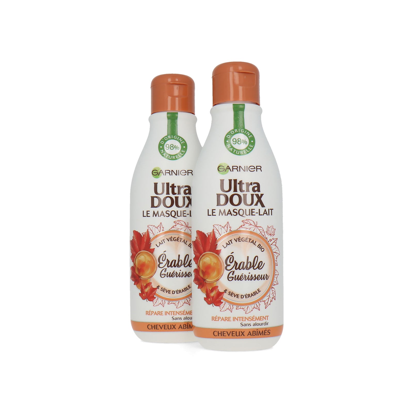 Garnier Ultra Doux Hair Milk Mask Healing Maple - 2 x 250 ml (Franse tekst)