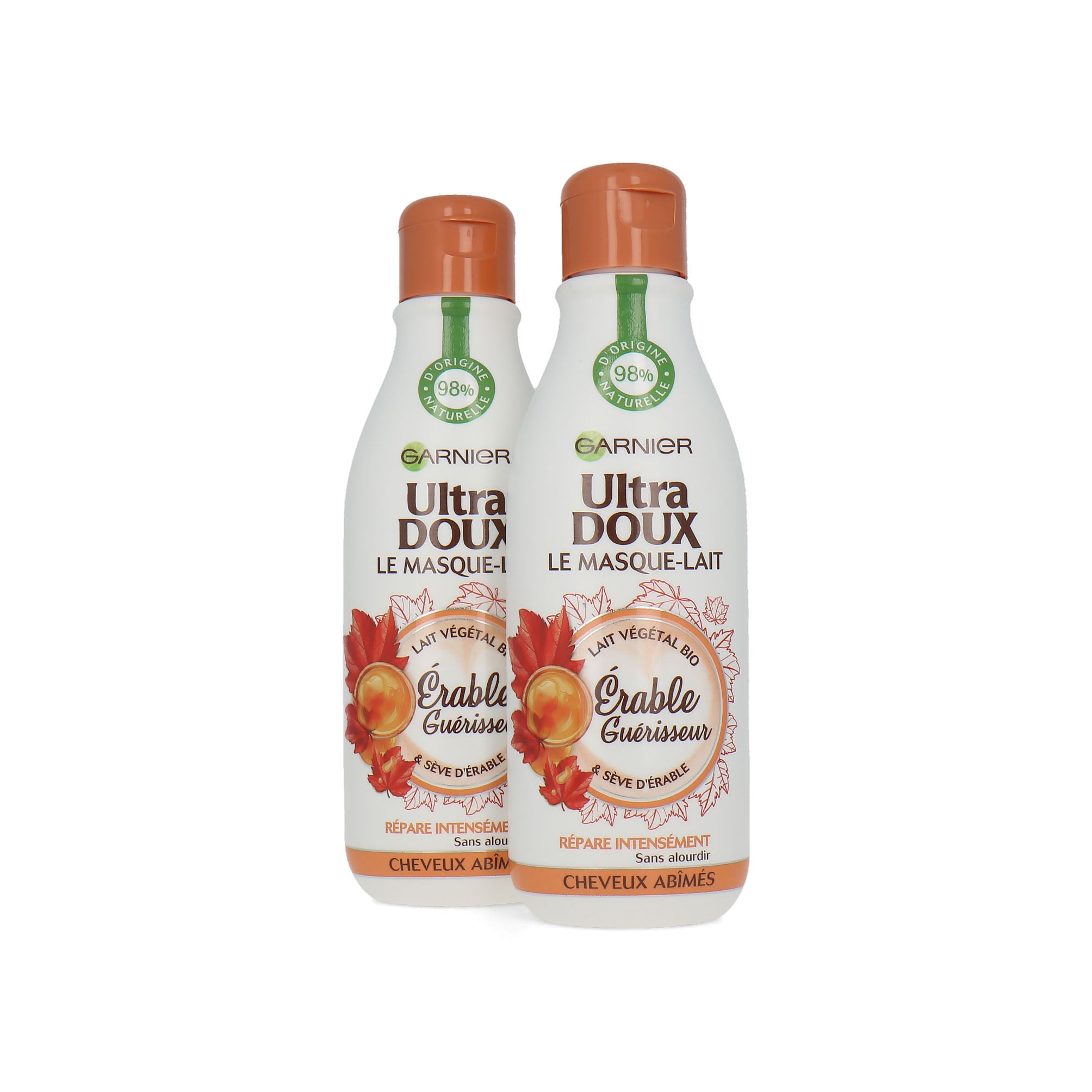 Garnier Ultra Doux Hair Milk Mask Healing Maple - 2 x 250 ml (Franse tekst)