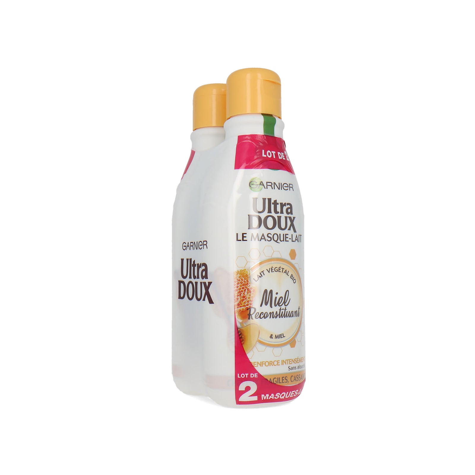 Garnier Ultra Doux Hair Milk Mask Restoring Honey - 2 x 250 ml (Franse tekst)