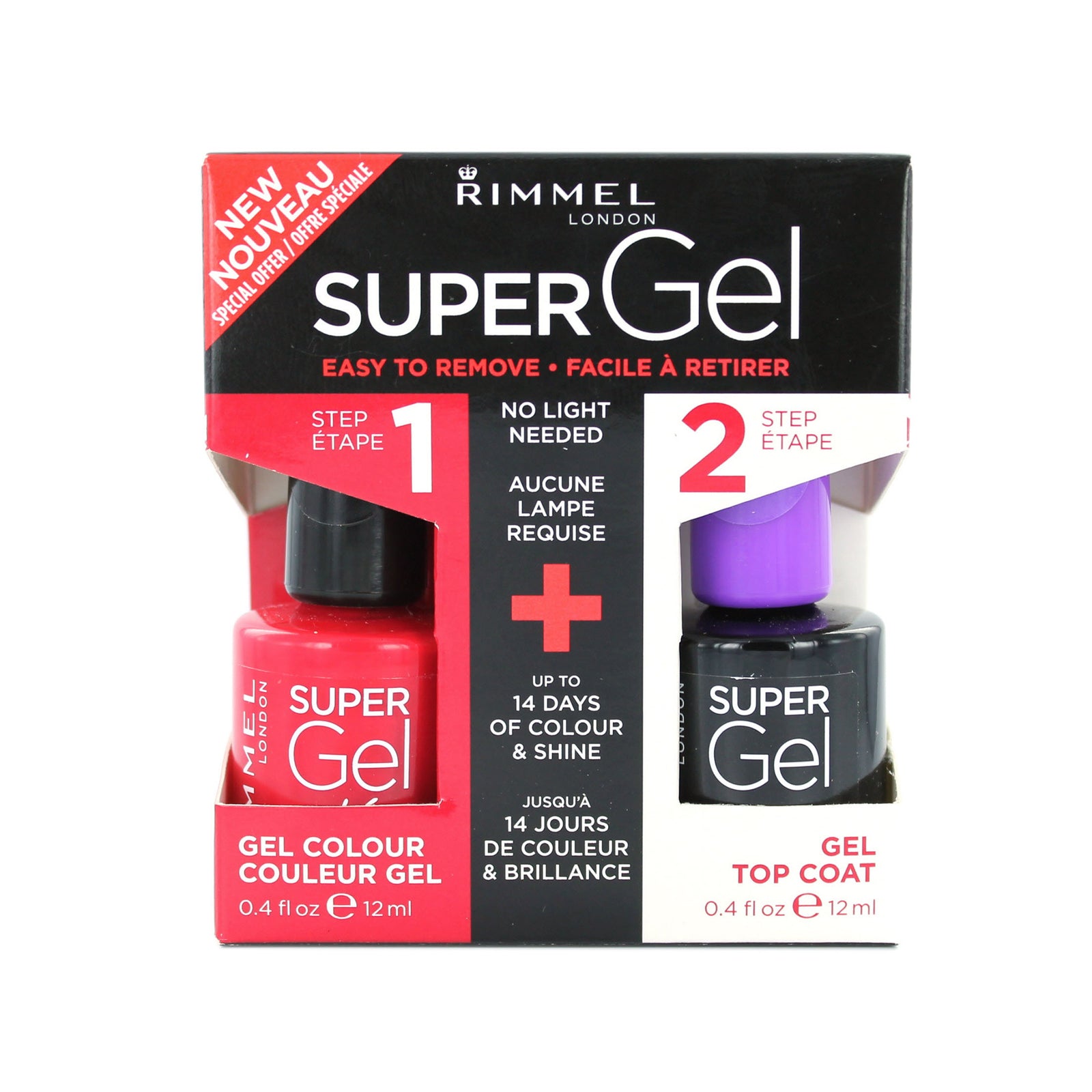 Rimmel Super Gel Duo Nagellak - 041 Darling Dahlia + Topcoat