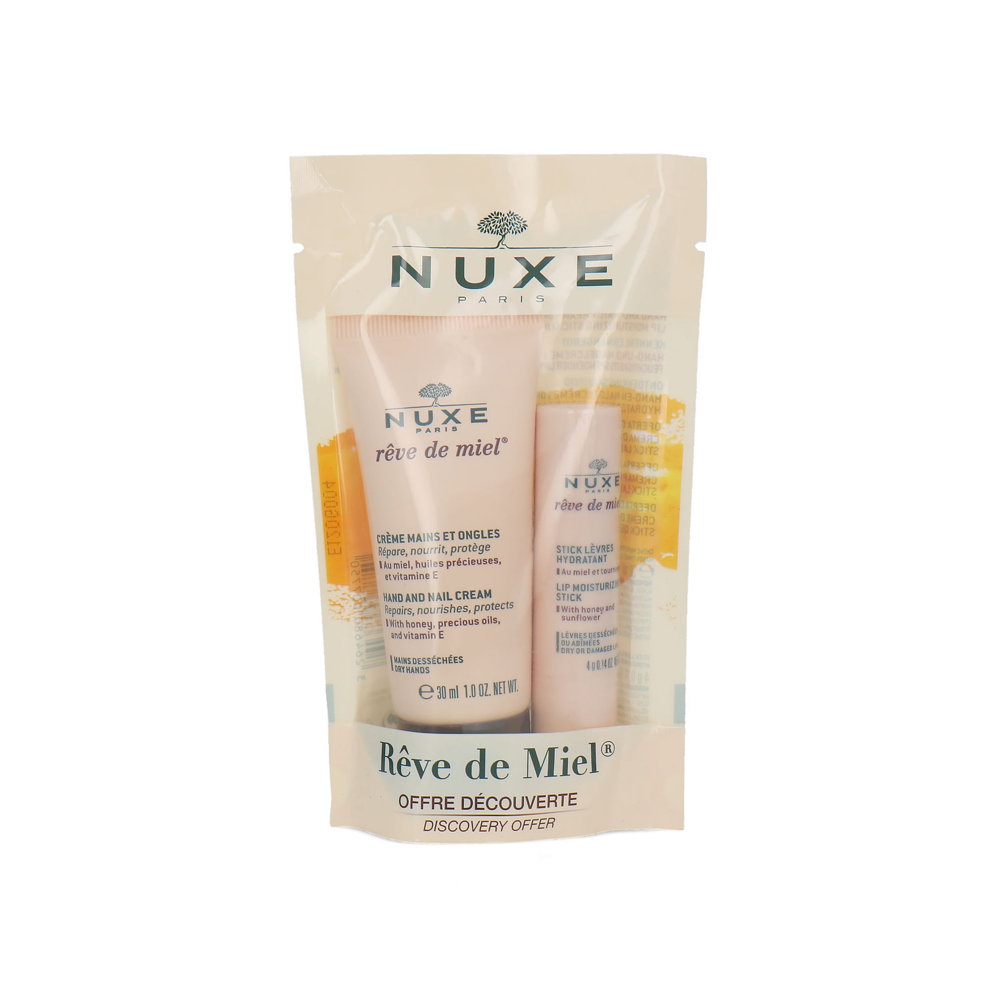 Nuxe Rêve de Miel Handcream & Lip Moisturizing Stick Discovery Set - 30 ml - 4 g
