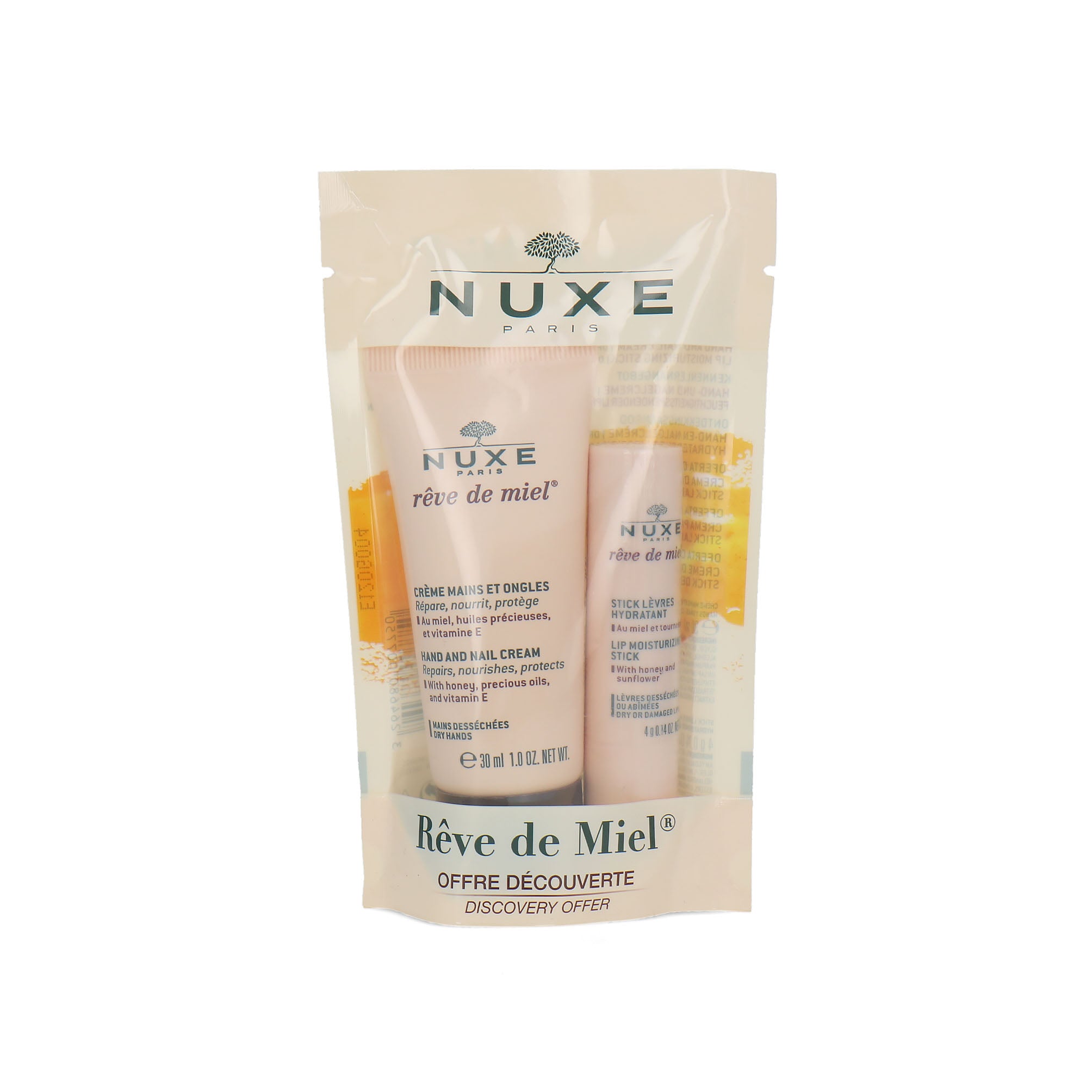 Nuxe Rêve de Miel Handcream & Lip Moisturizing Stick Discovery Set - 30 ml - 4 g