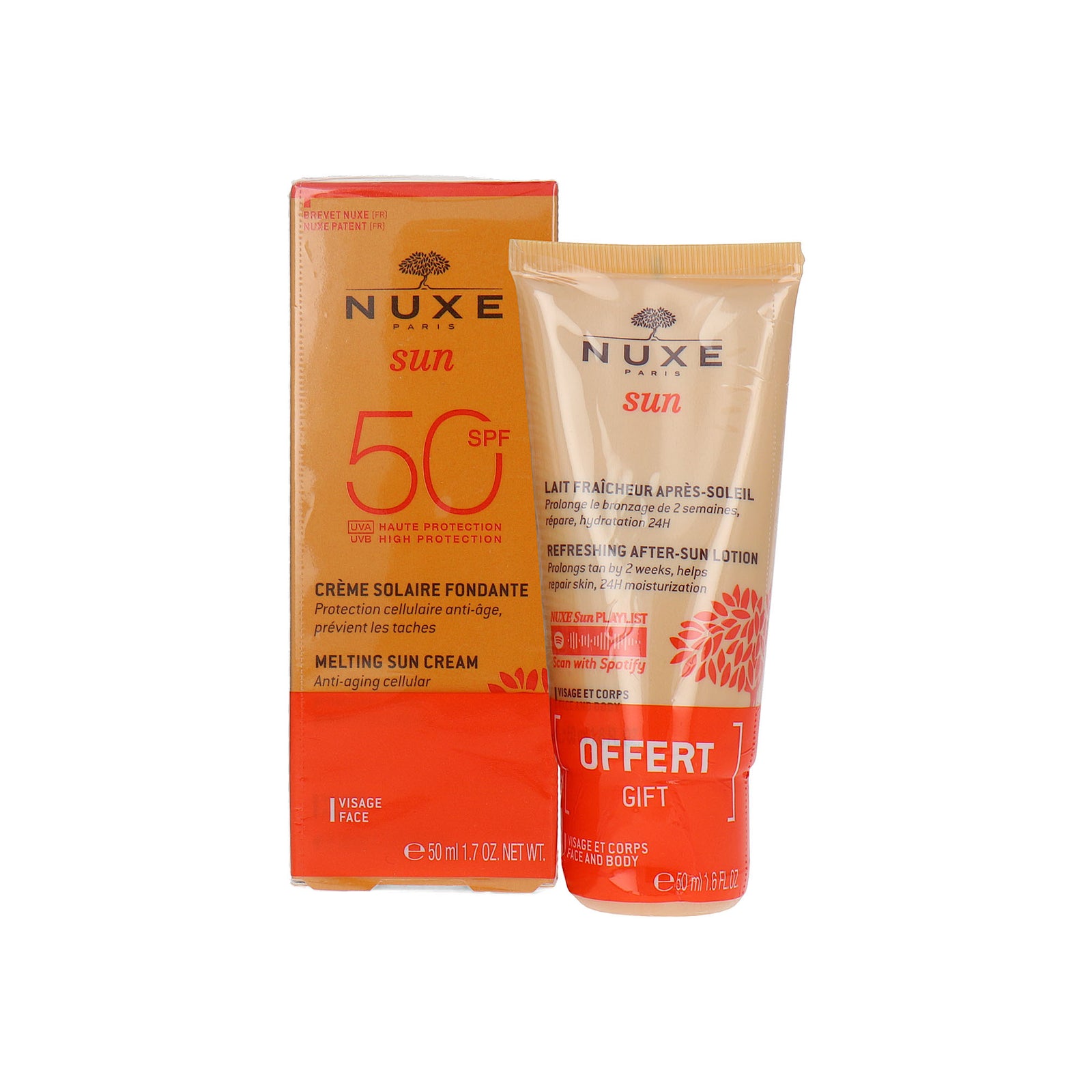 Nuxe Sun Melting Sun Cream SPF 50+ After Sun Lotion - 100 ml