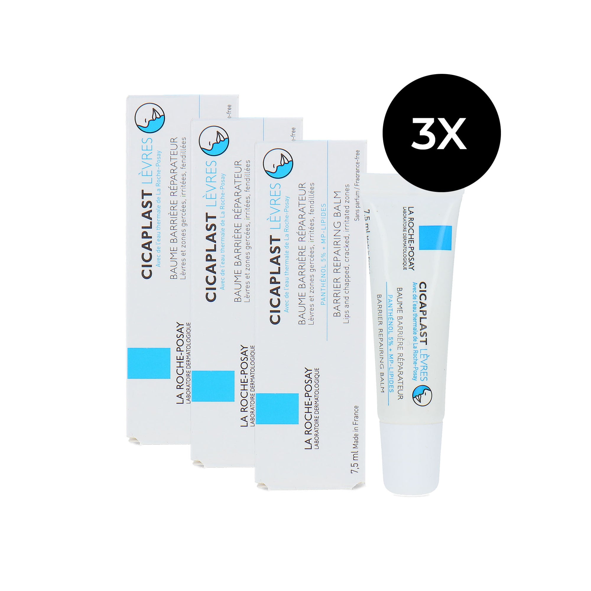 La Roche-Posay Cicaplast Lipbalm - 3 x 7.5 ml