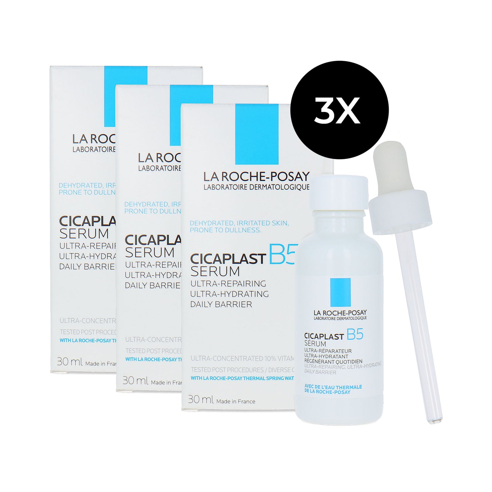 La Roche-Posay Cicaplast B5 Serum - 3 x 30 ml
