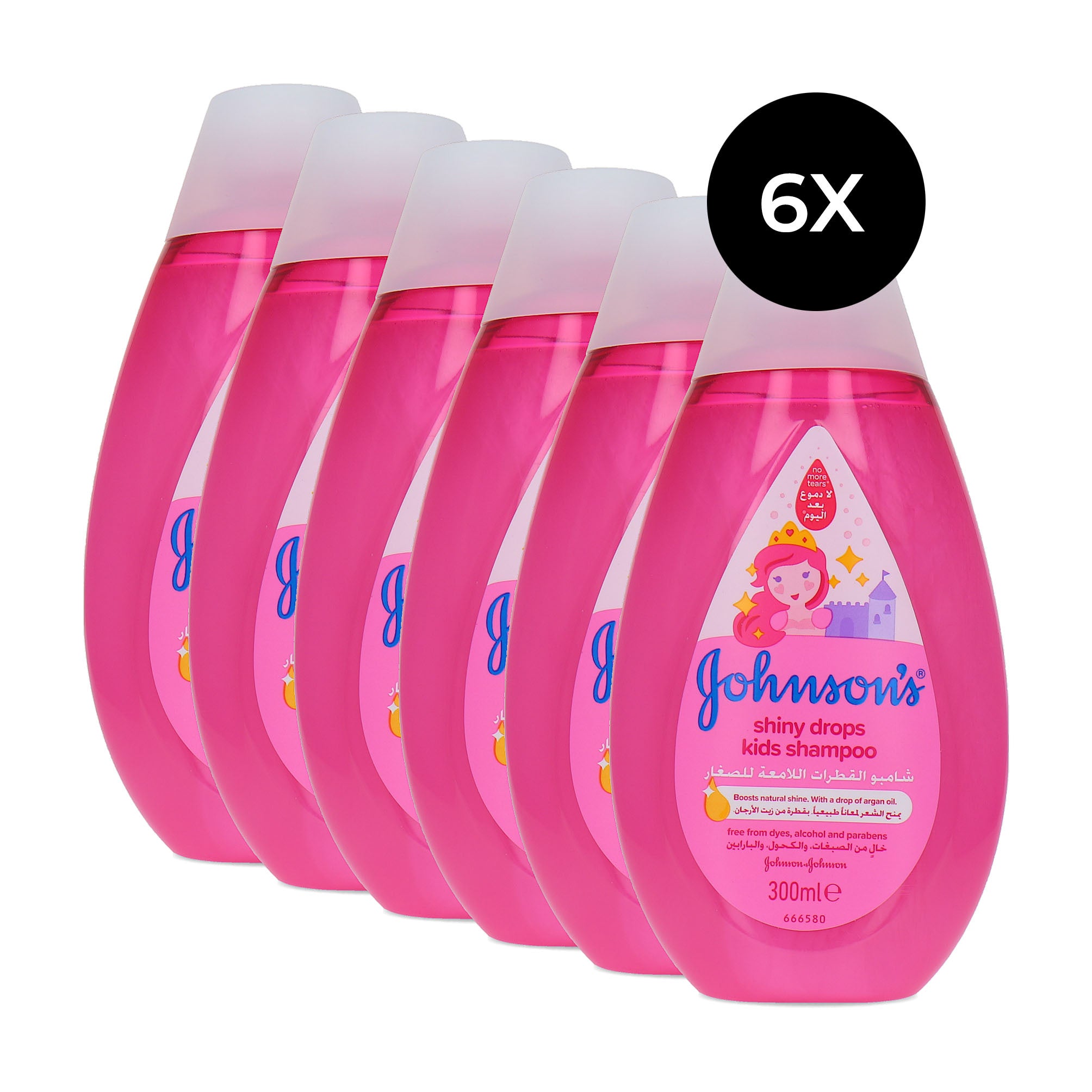 Johnson's Shiny Drops Kids Shampoo - 6 x 300 ml