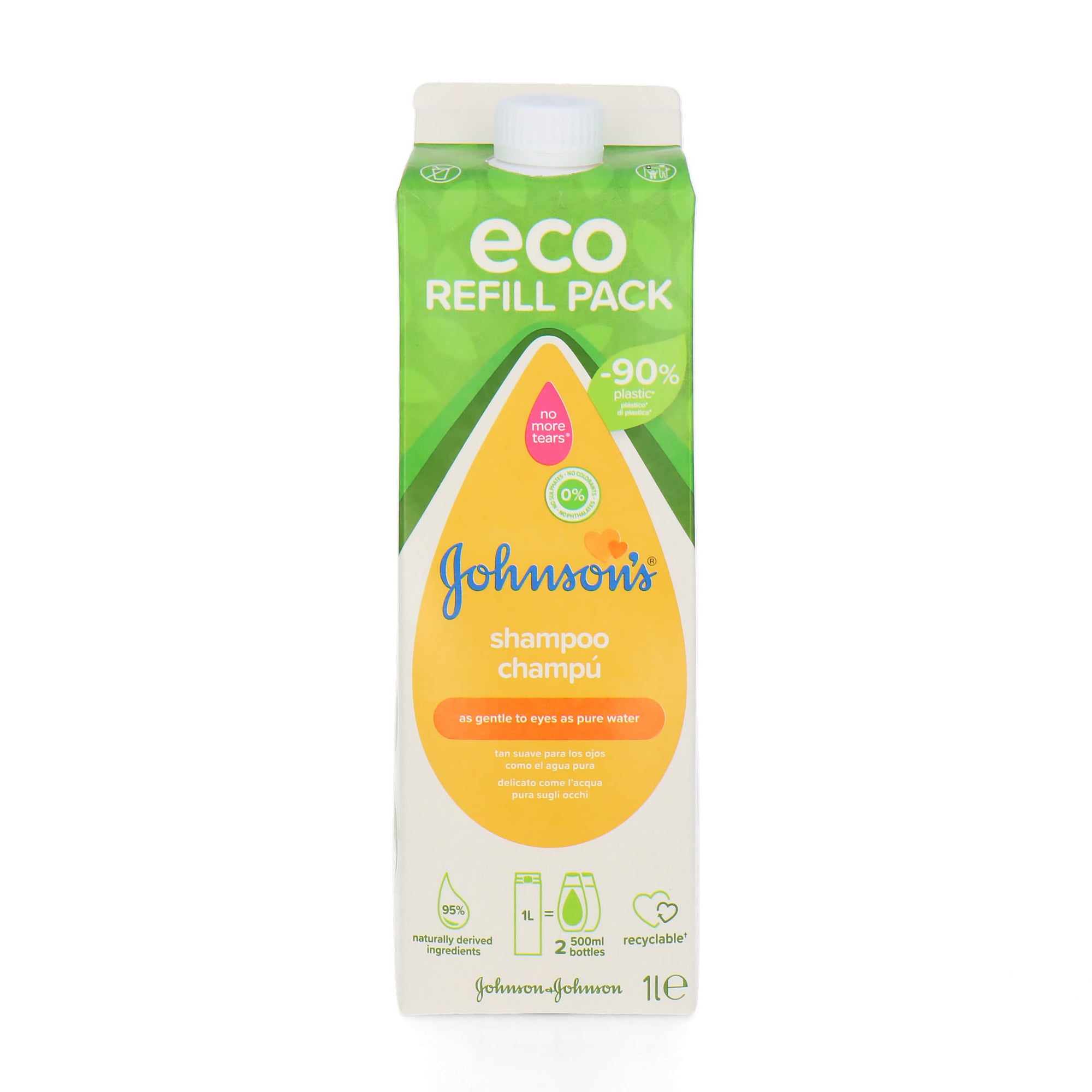 Johnson's Eco Refill Pack No More Tears Shampoo - 1000 ml