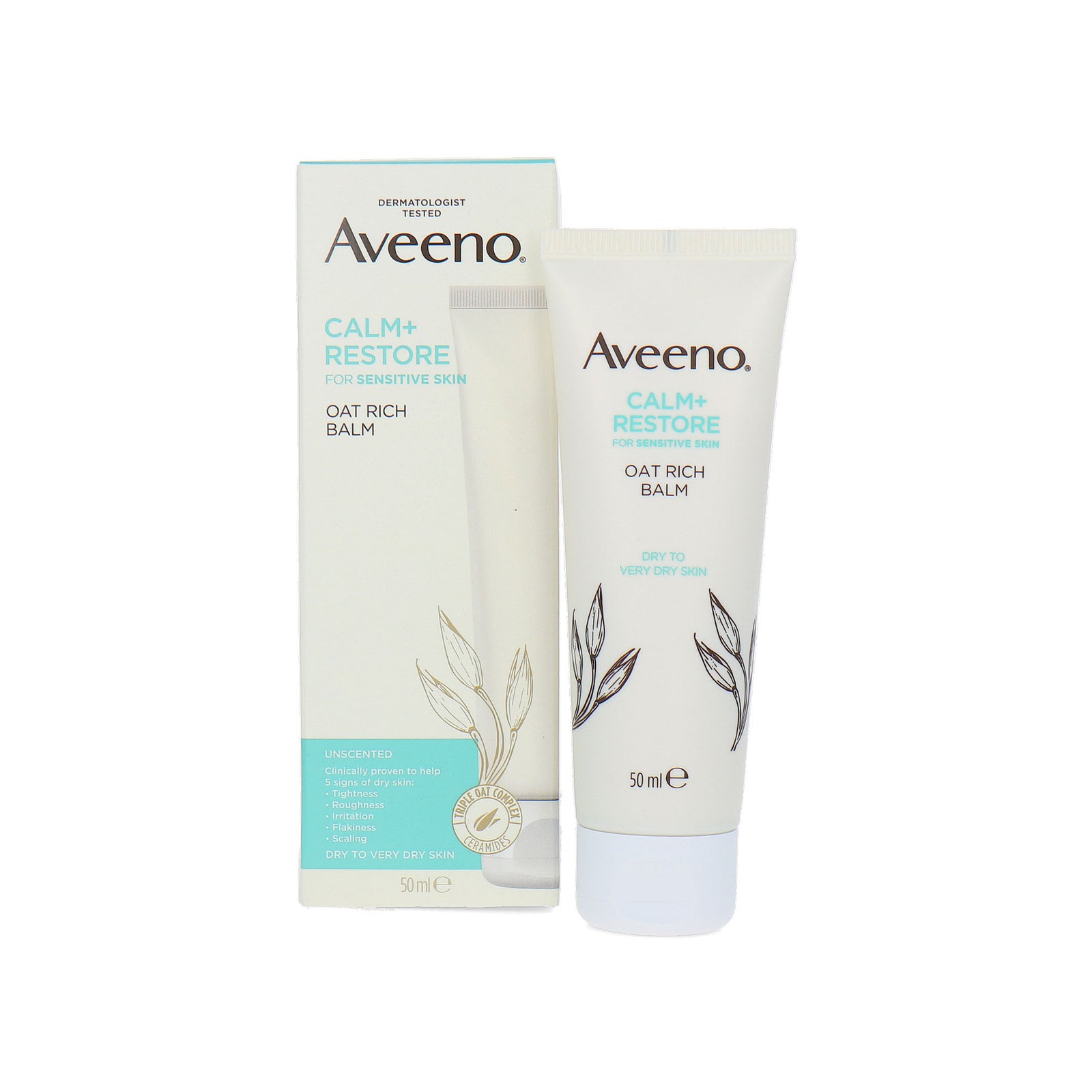 Aveeno Calm + Restore Oat Rich Balm - 50 ml (voor droge tot zeer droge huid)