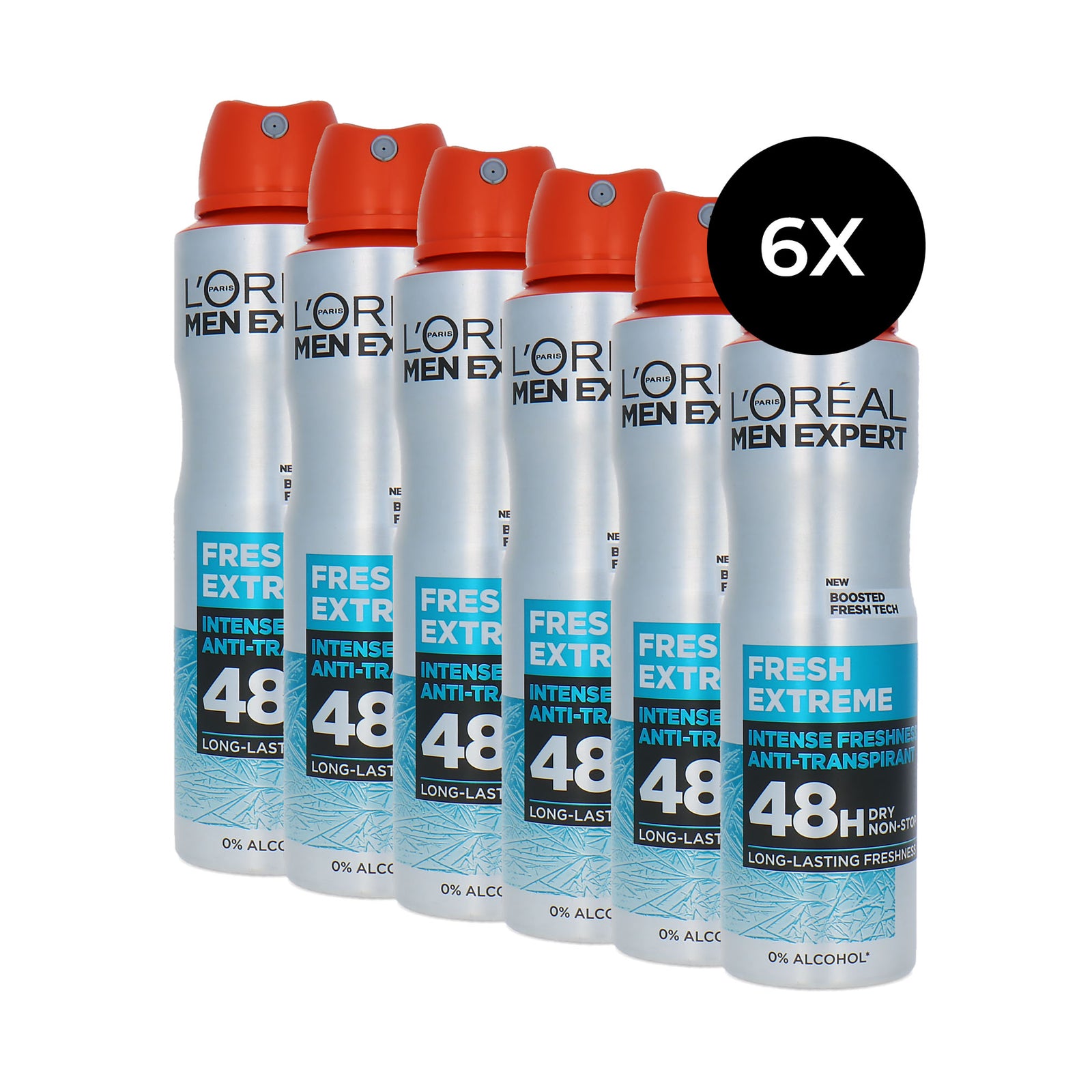 L'Oréal Men Expert Fresh Extreme Deodorant Spray - 6 x 150 ml