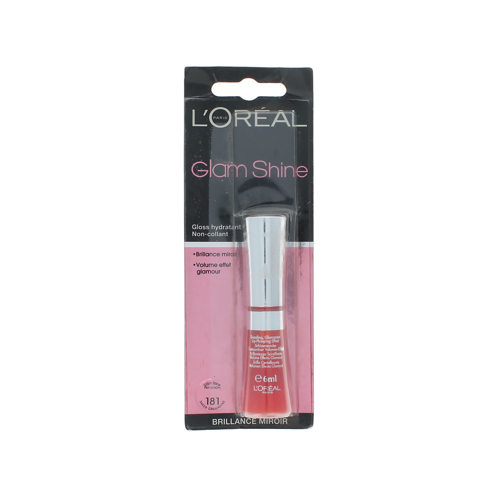 L'Oréal Glam Shine Lipgloss - 181 Sheer Grenadine