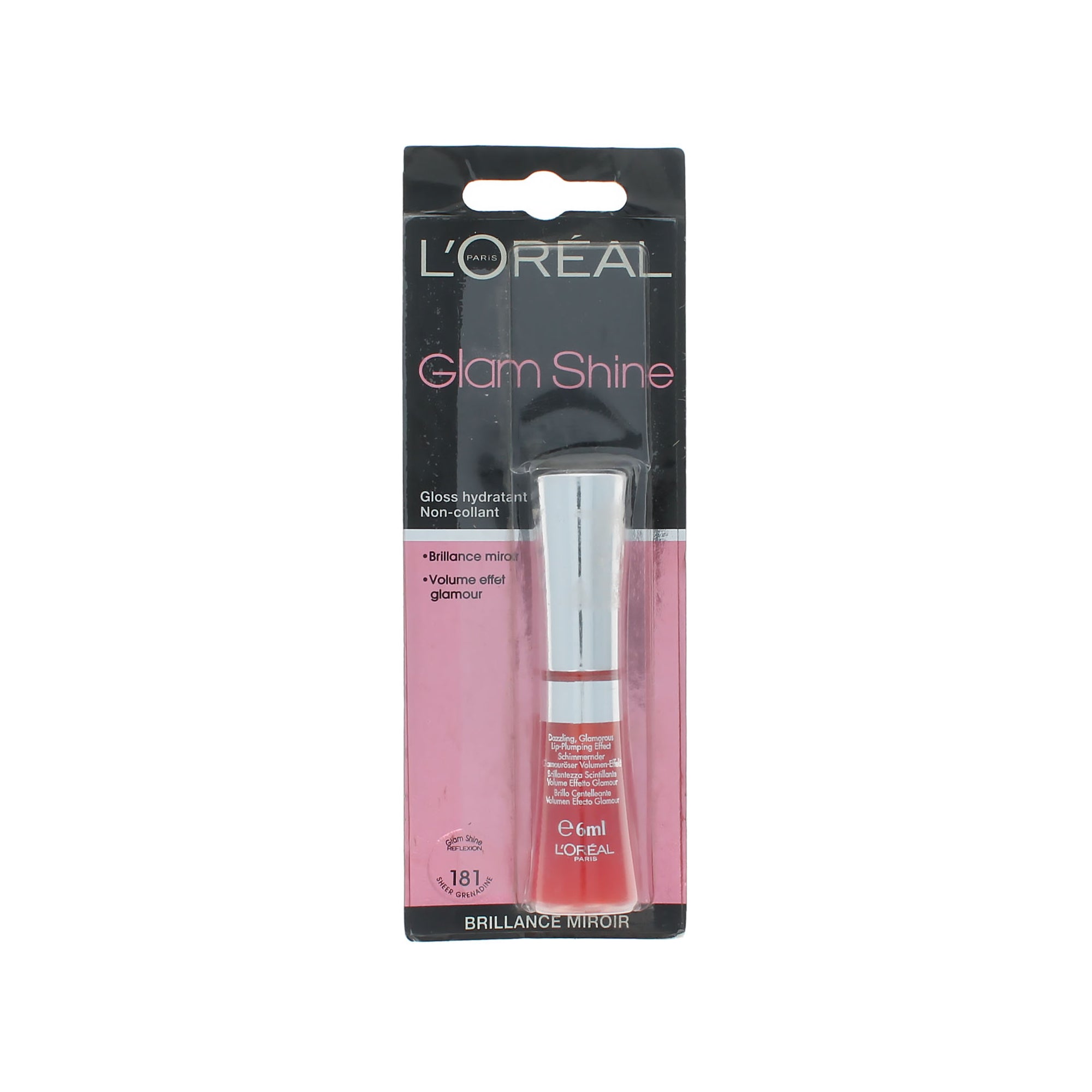 L'Oréal Glam Shine Lipgloss - 181 Sheer Grenadine