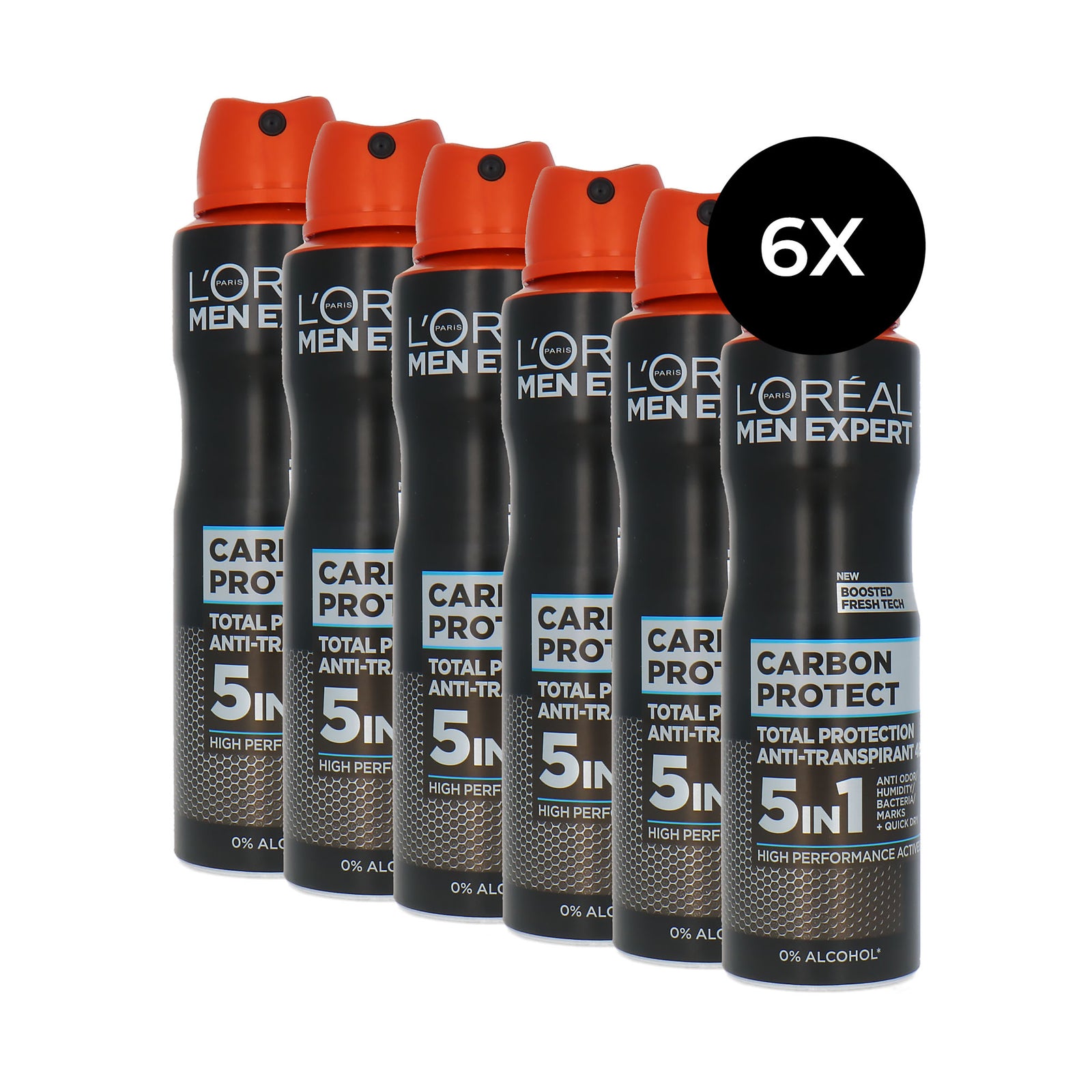 L'Oréal Men Expert Carbon Protect Deodorant Spray – 6 x 150 ml