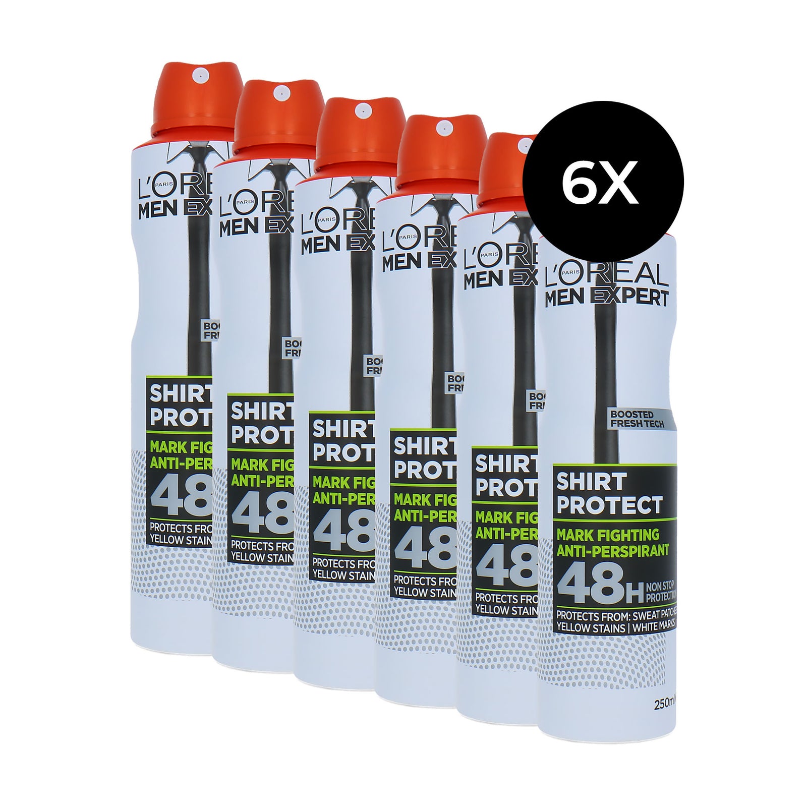 L'Oréal Men Expert Shirt Protect Deodorant Spray – 6 x 250 ml