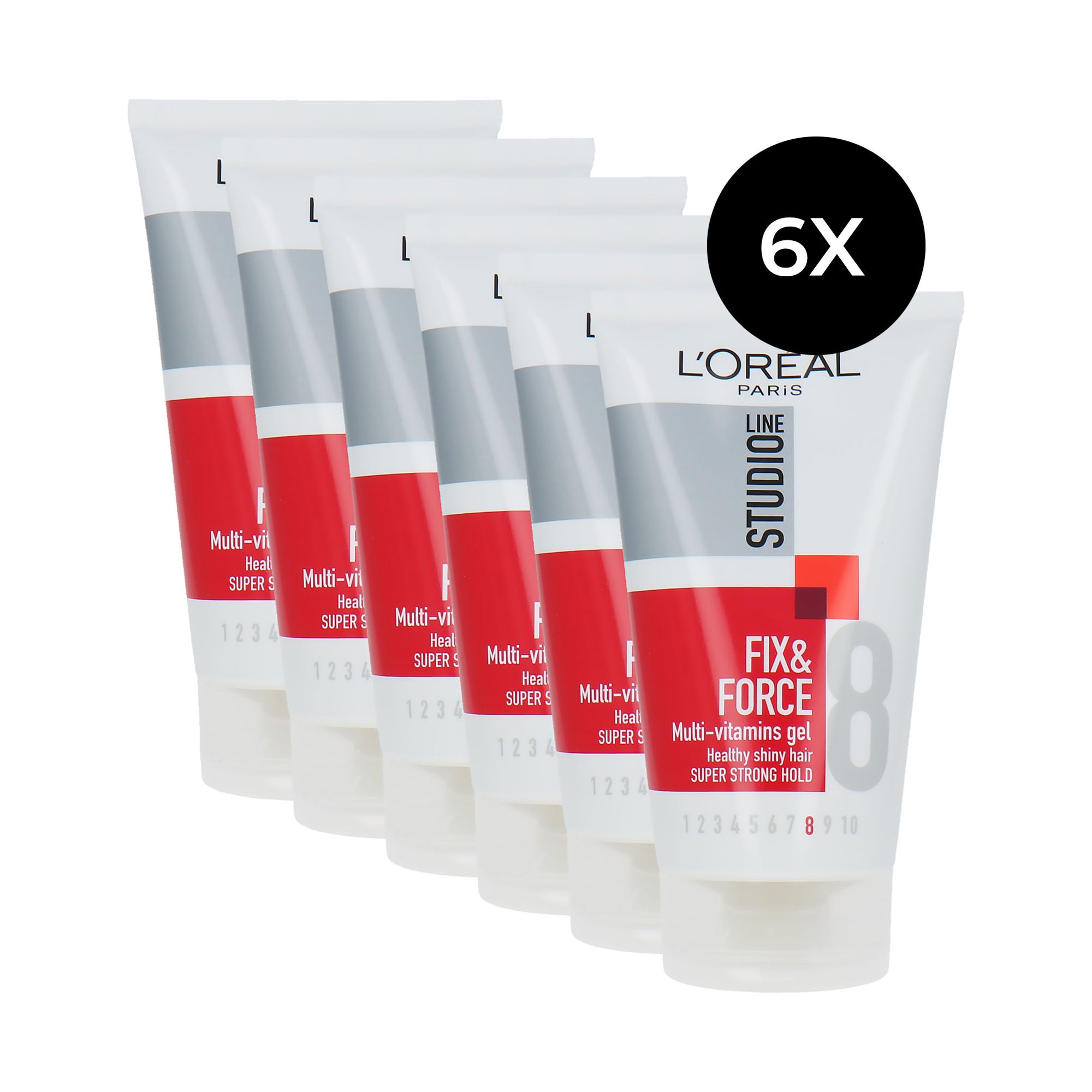 L'Oréal Fix & Force Multi-Vitamins Gel - 6 x 150 ml