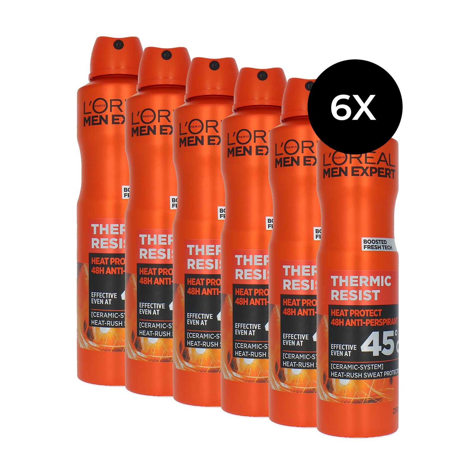L'Oréal Men Expert Thermic Resist Deospray - 6 x 250 ml