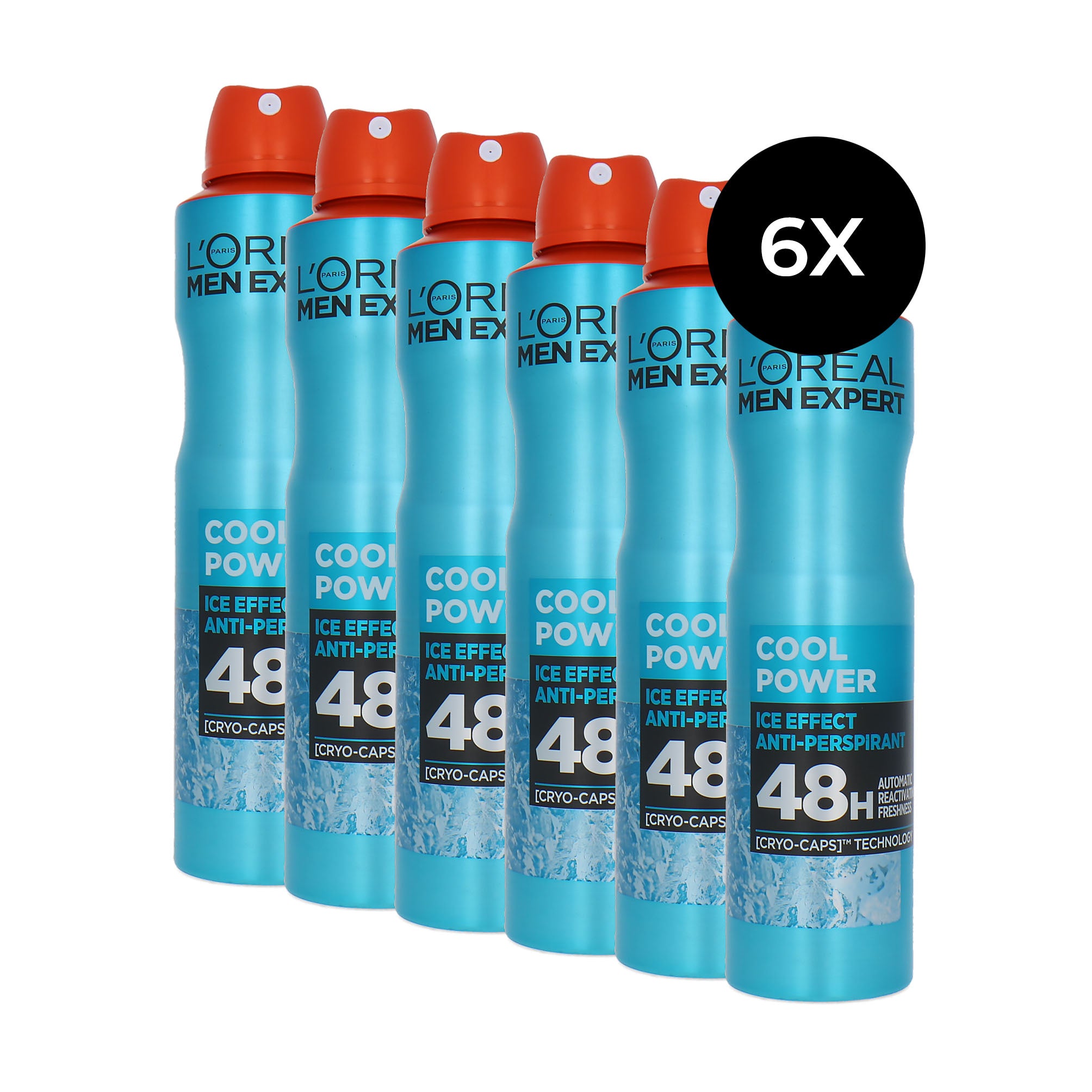 L'Oréal Men Expert Cool Power Deo-Spray - 6 x 250 ml
