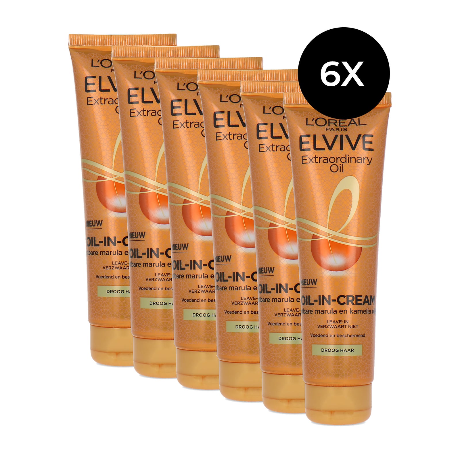 L'Oréal Elvive Extraordinar Oil Oil-In-Cream Leave In Cream - 6 x 150 ml